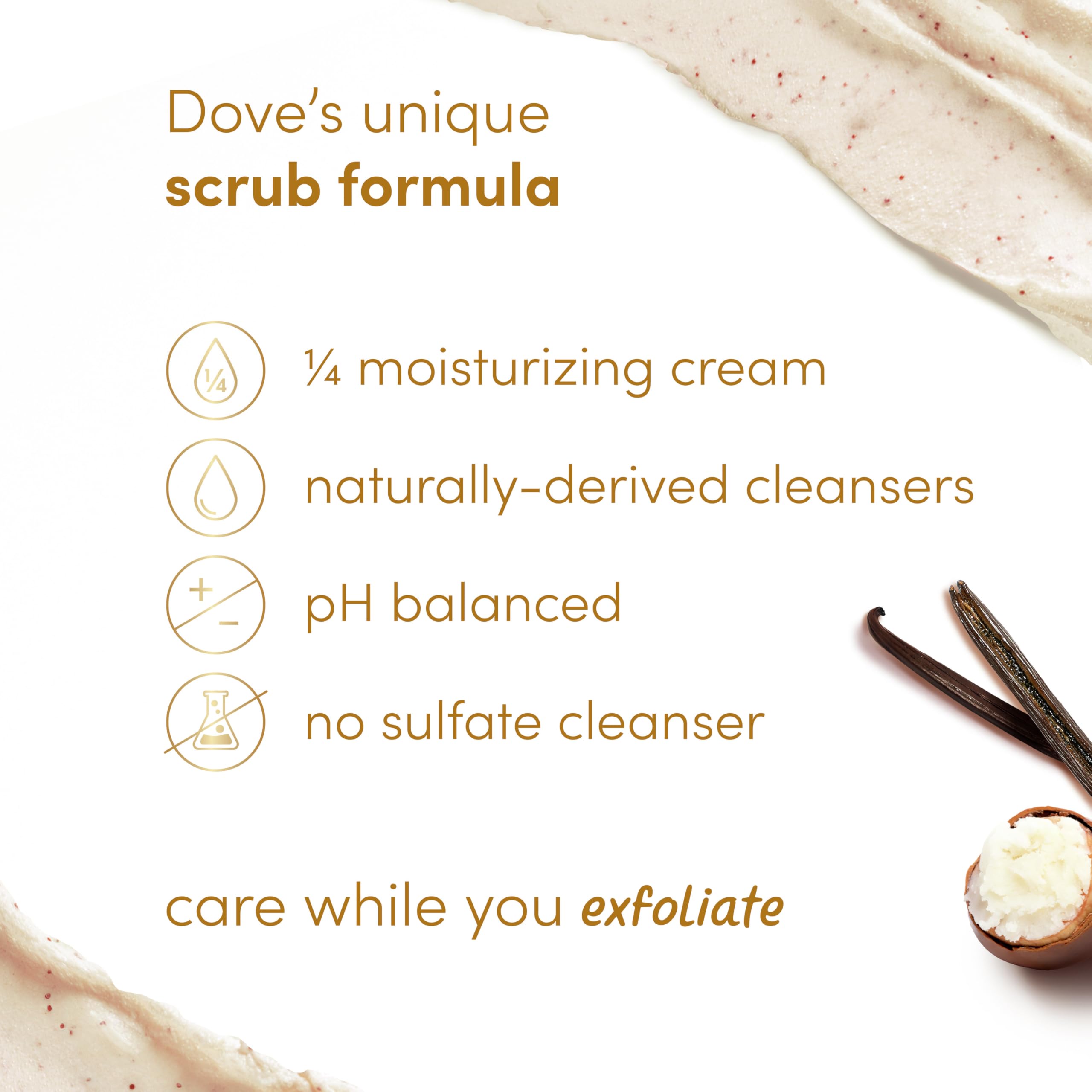Foto 4 pulgar | Exfoliante Corporal Dove Vanilla Con Crema Hidratante, 450 Ml - Venta Internacional.