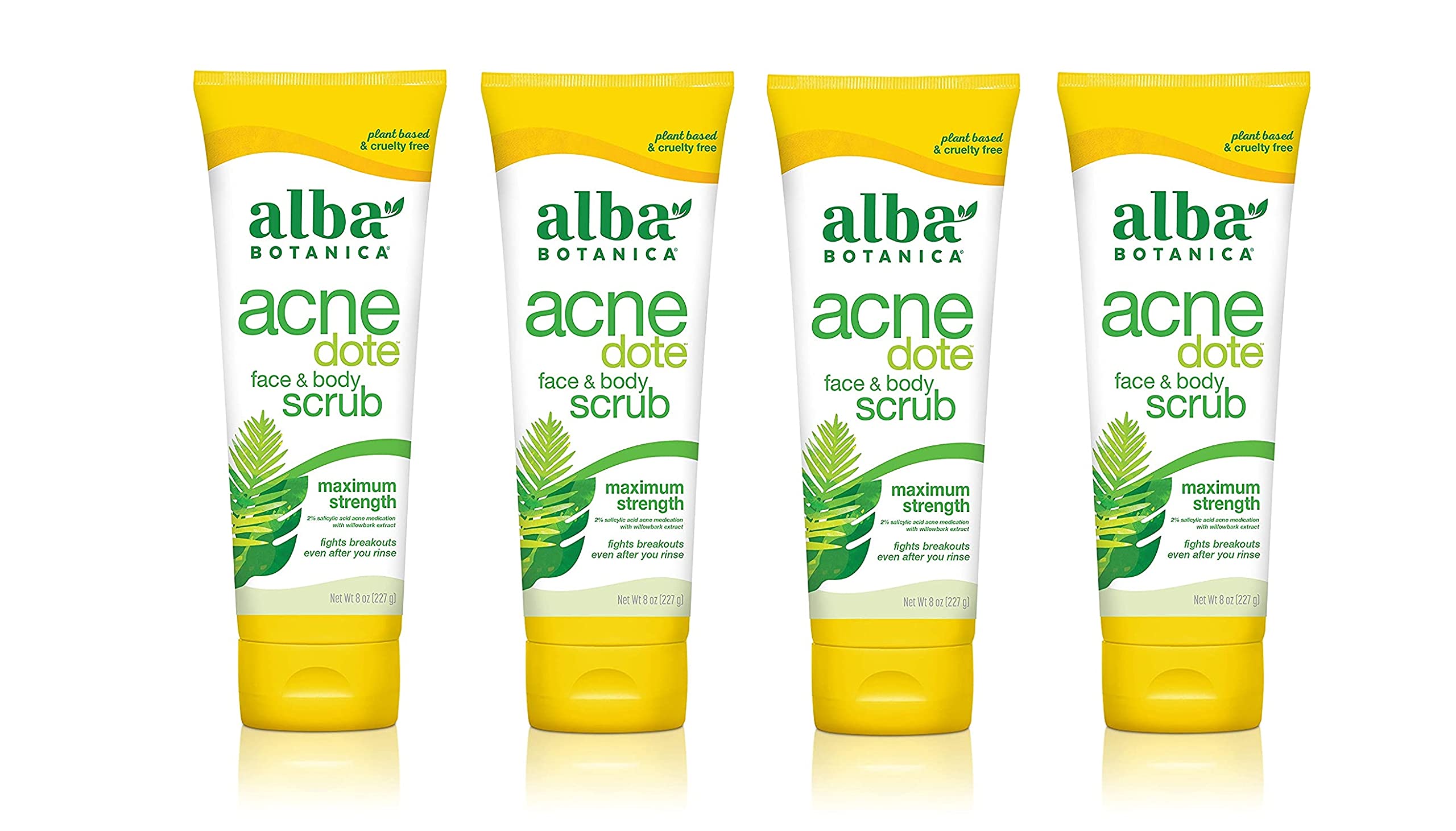 Exfoliante Facial Y Corporal Alba Botanica Acnedote 240 Ml (paquete De 4) - Venta Internacional.