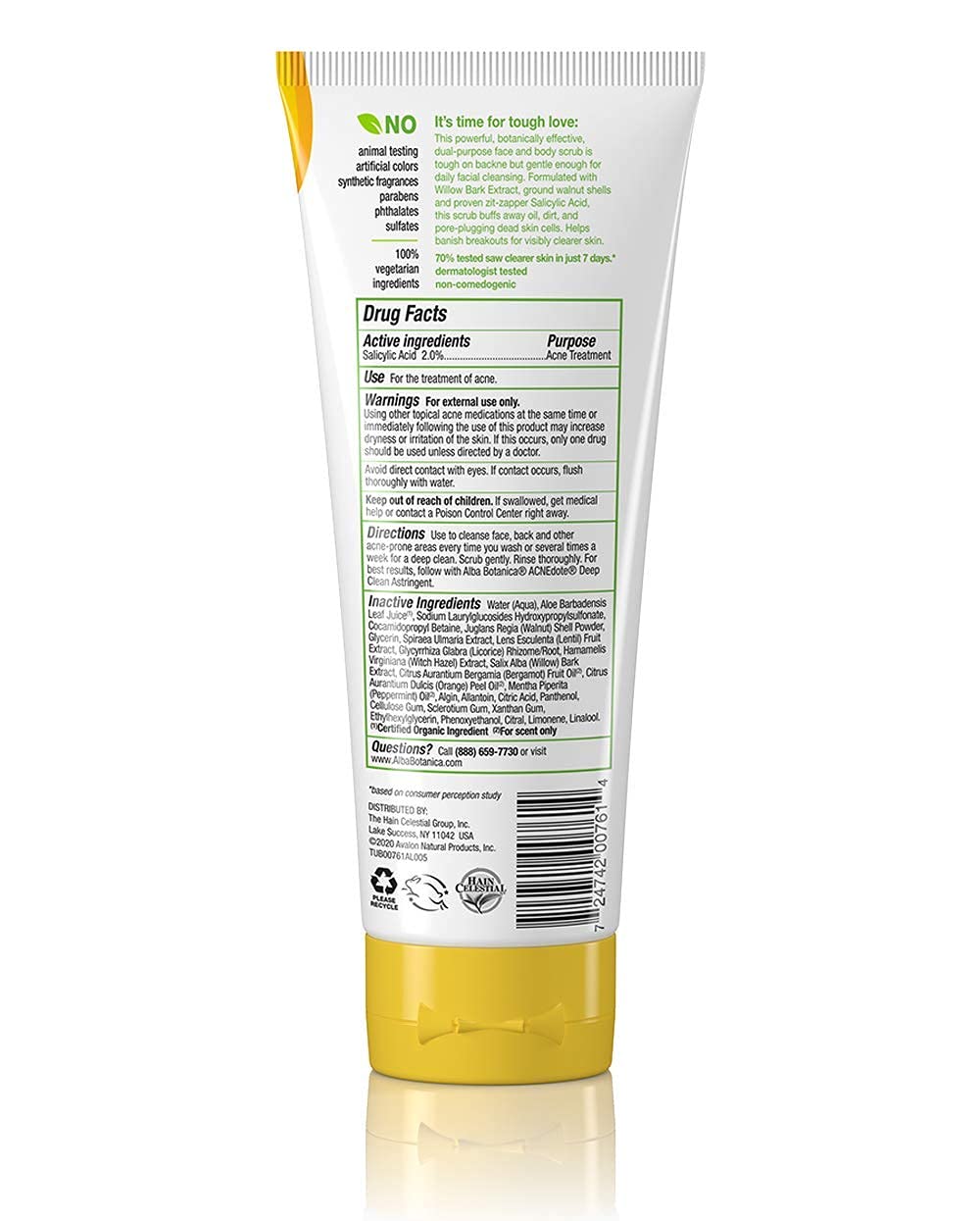 Foto 3 pulgar | Exfoliante Facial Y Corporal Alba Botanica Acnedote 240 Ml (paquete De 4) - Venta Internacional.