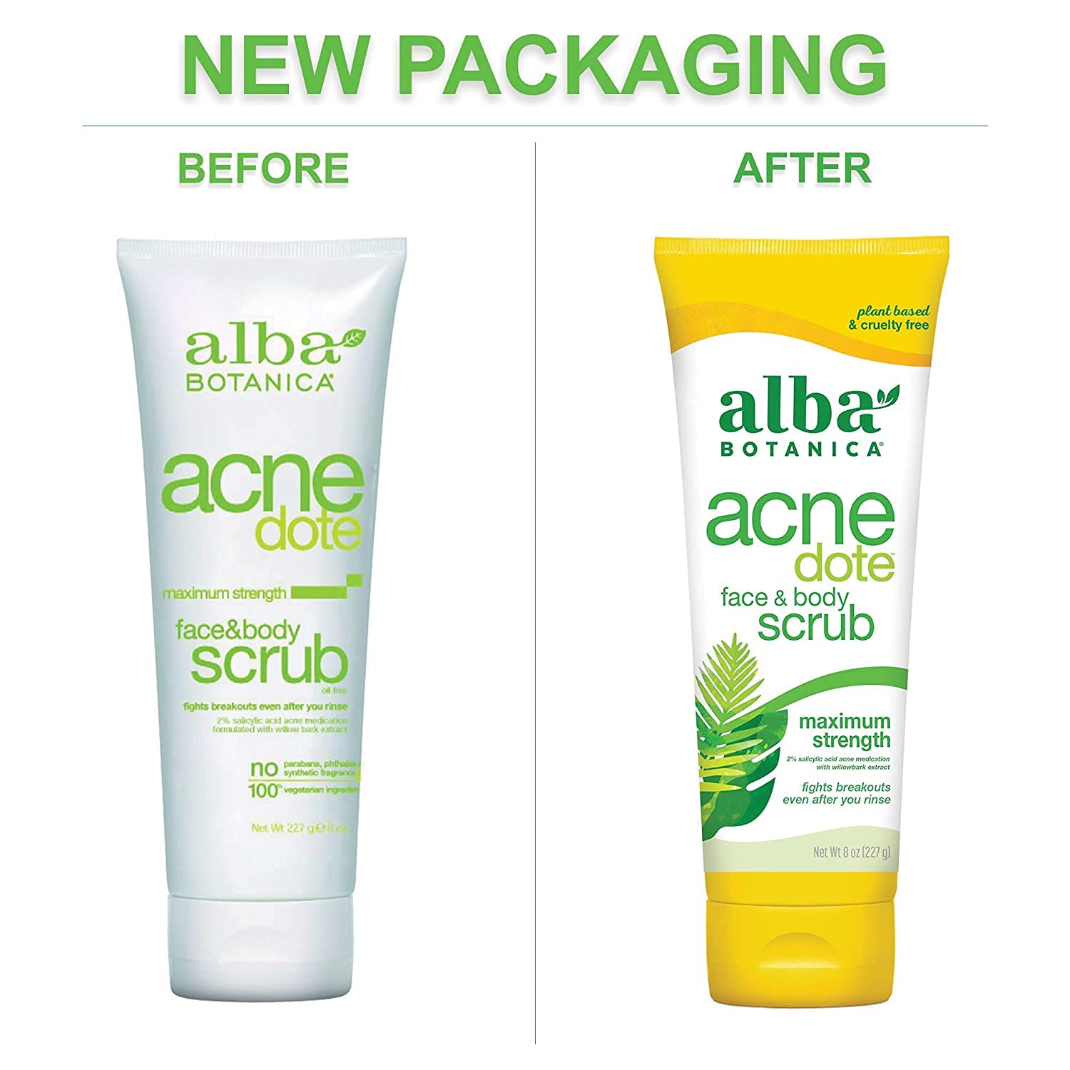 Foto 3 | Exfoliante Facial Y Corporal Alba Botanica Acnedote 240 Ml (paquete De 4) - Venta Internacional.