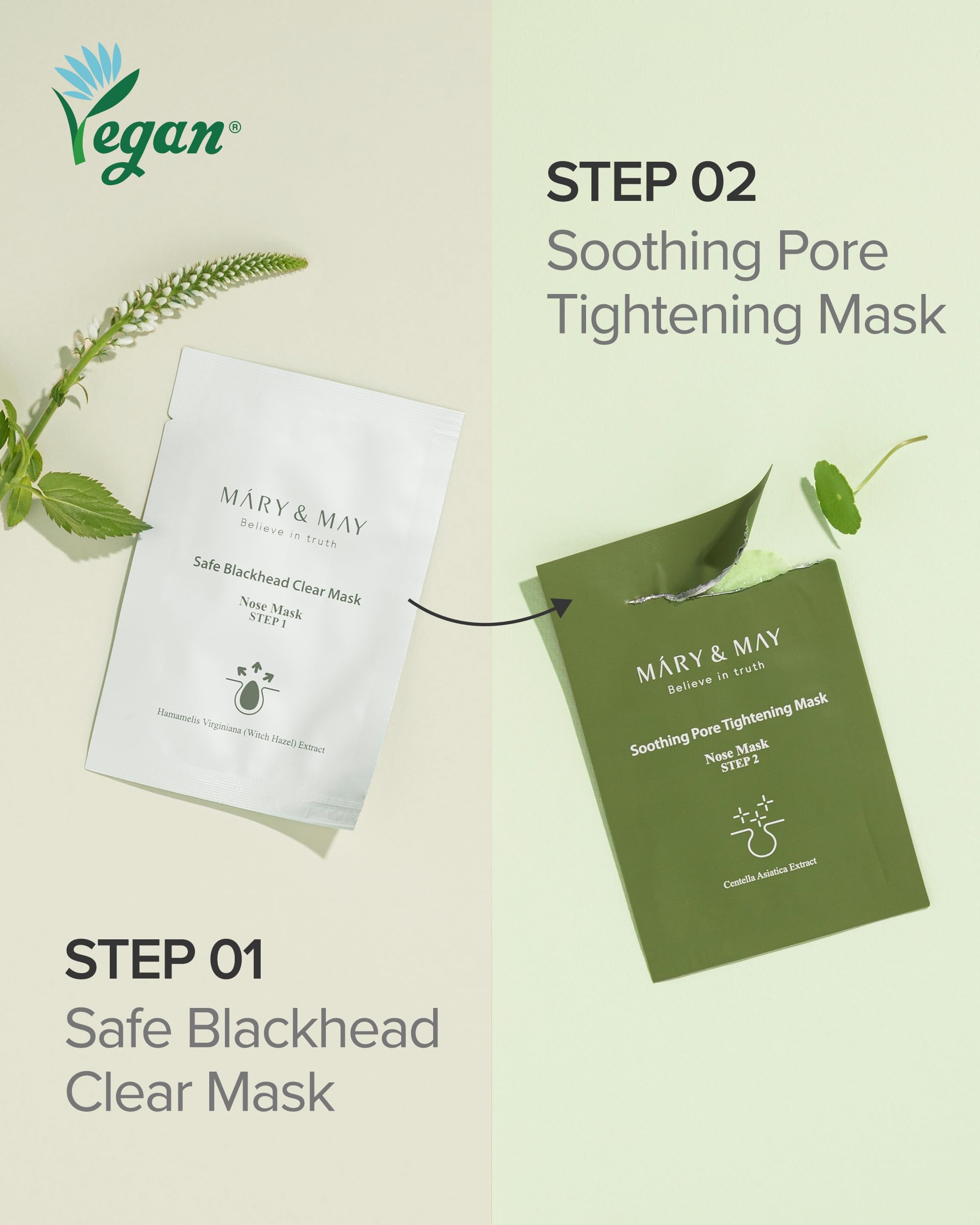 Foto 4 pulgar | Máscara Nasal Mary&may Daily Safe Blackhead Clear, Paquete De 10 - Venta Internacional.