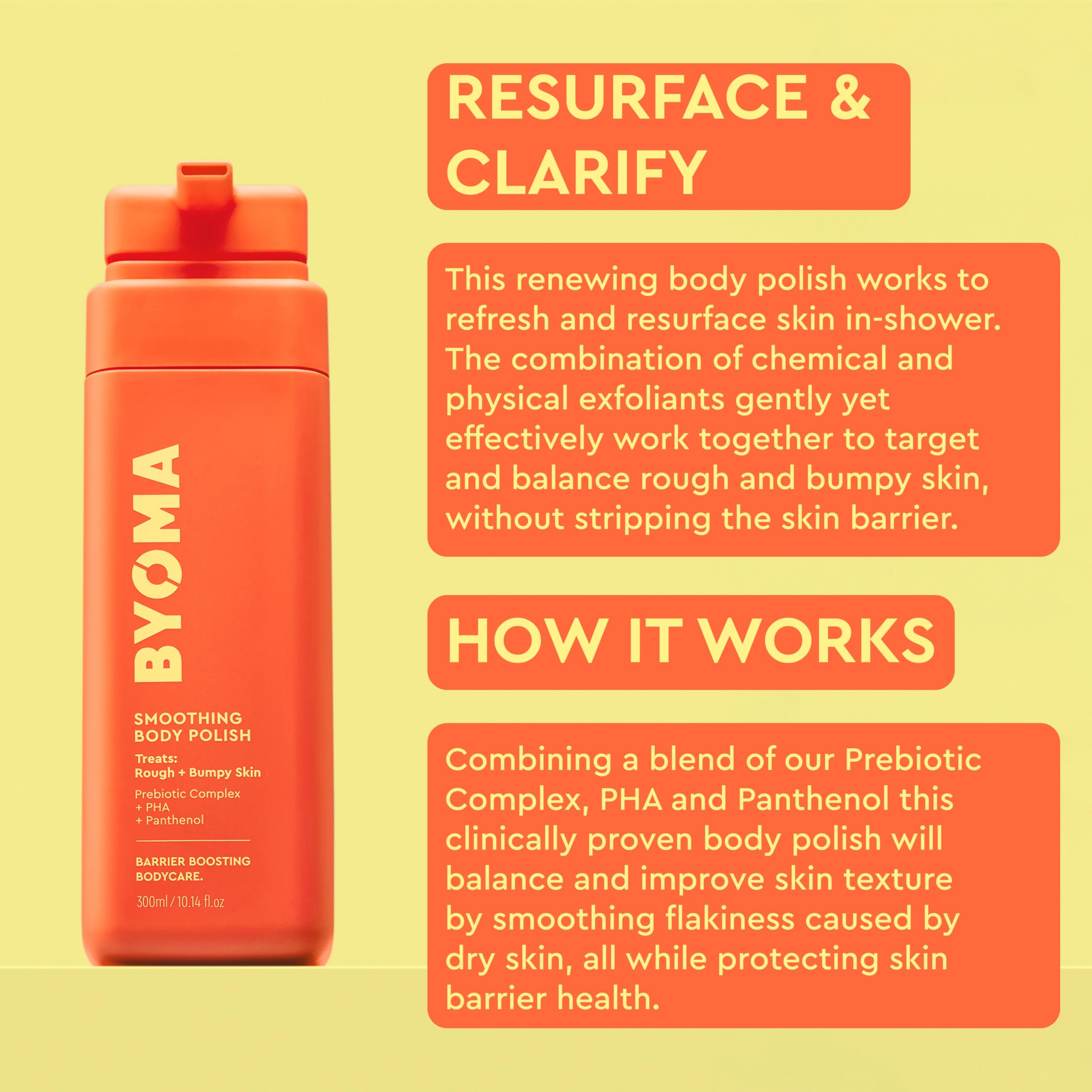 Foto 5 pulgar | Exfoliante Corporal Byoma Esmalte Corporal Suavizante De 300 Ml Con Pha Y Pantenol - Venta Internacional.