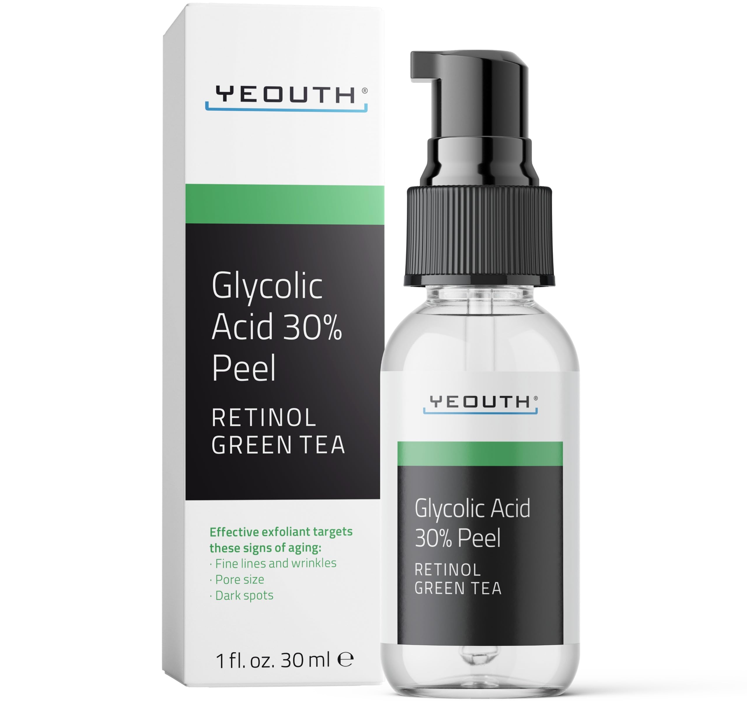 Exfoliante Casero Con Ácido Glicólico Peel Yeouth, 30% Aha, 30 Ml Con Retinol - Venta Internacional.
