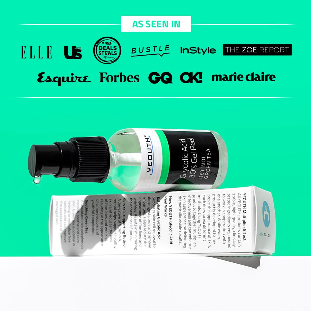 Foto 3 pulgar | Exfoliante Casero Con Ácido Glicólico Peel Yeouth, 30% Aha, 30 Ml Con Retinol - Venta Internacional.