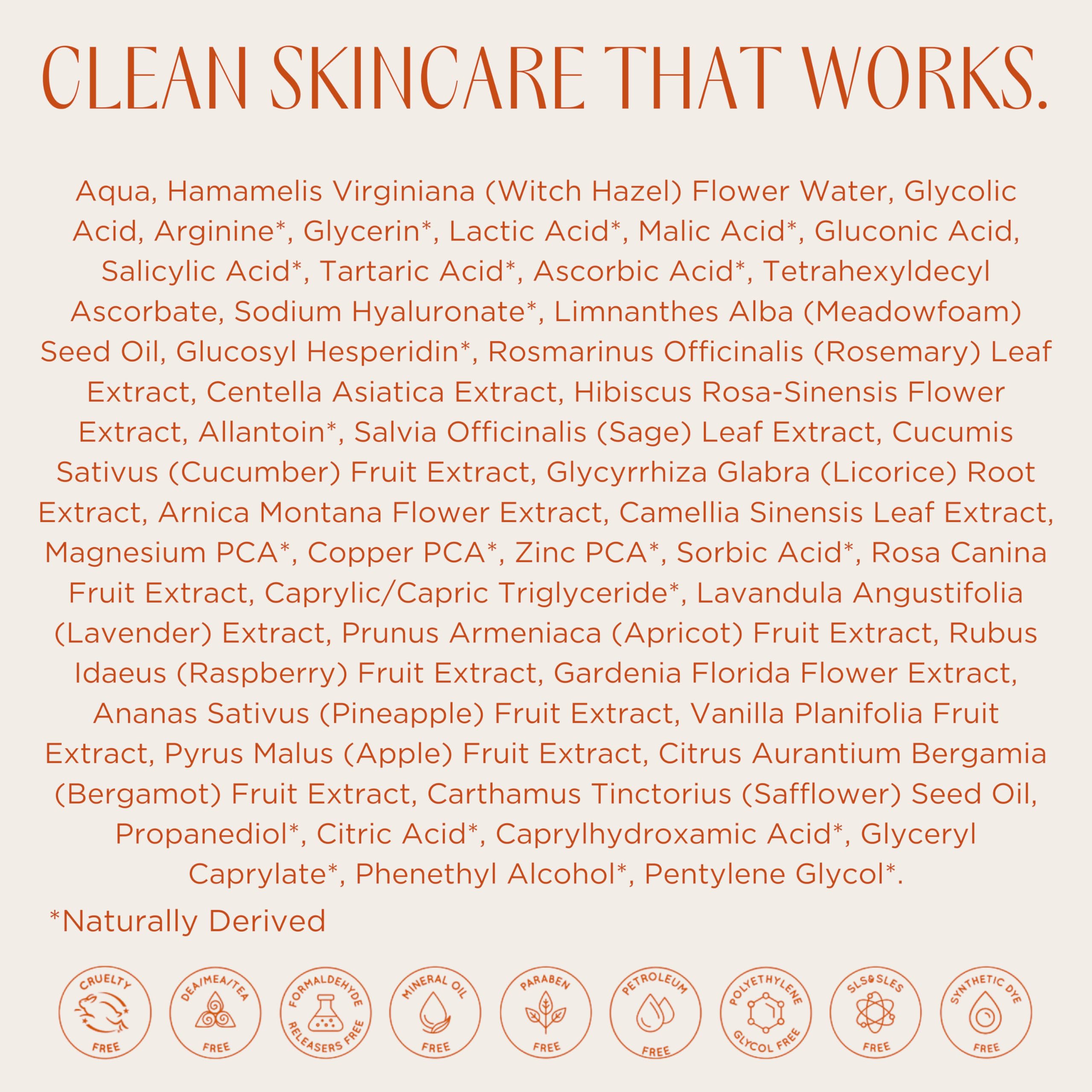 Foto 6 | Tónico Facial Instanatural 7% Glicólico Aha Con Vitamina C 120 Ml - Venta Internacional.