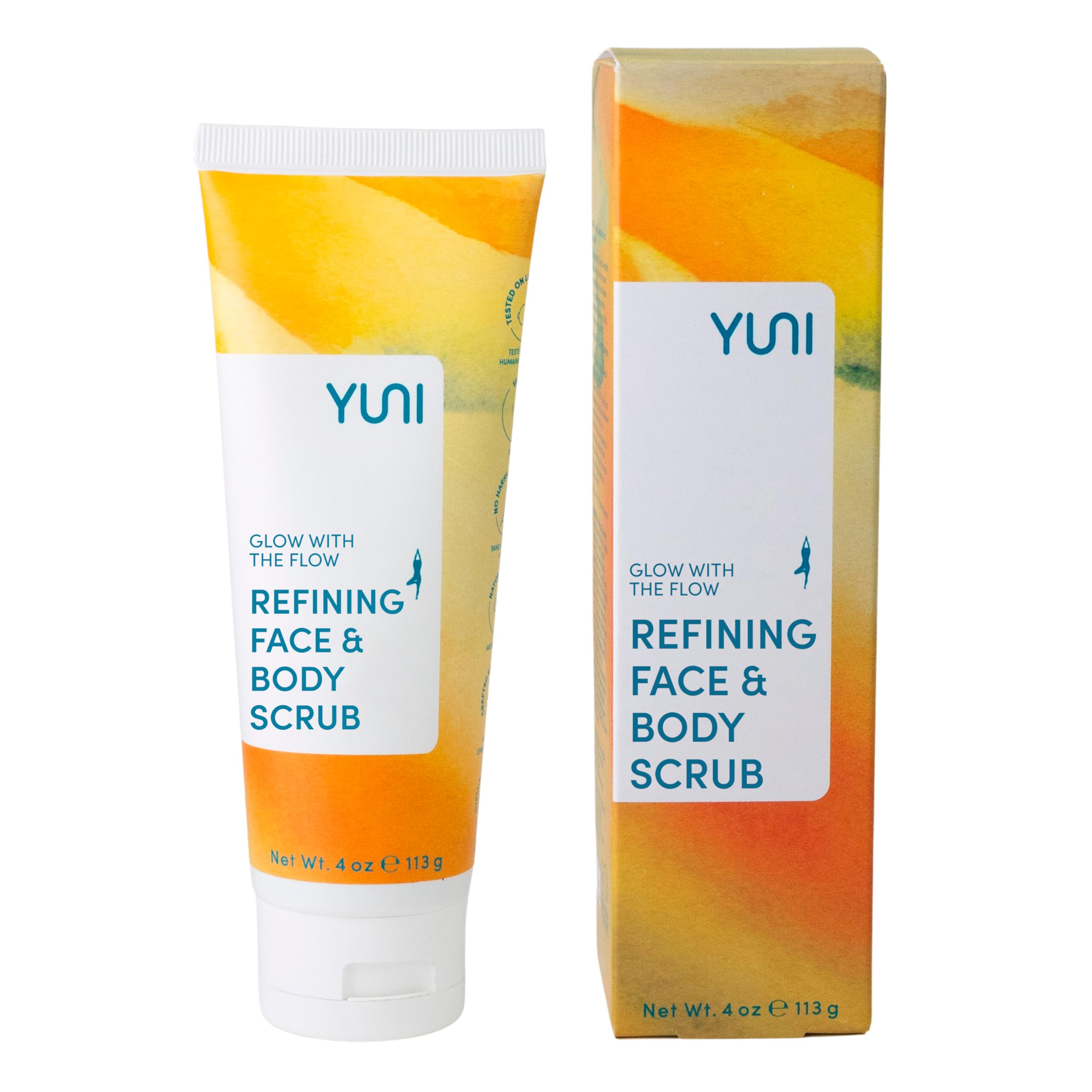 Exfolia Yuni Beauty Glow With The Flow 120 Ml Para Rostro Y Cuerpo - Venta Internacional.