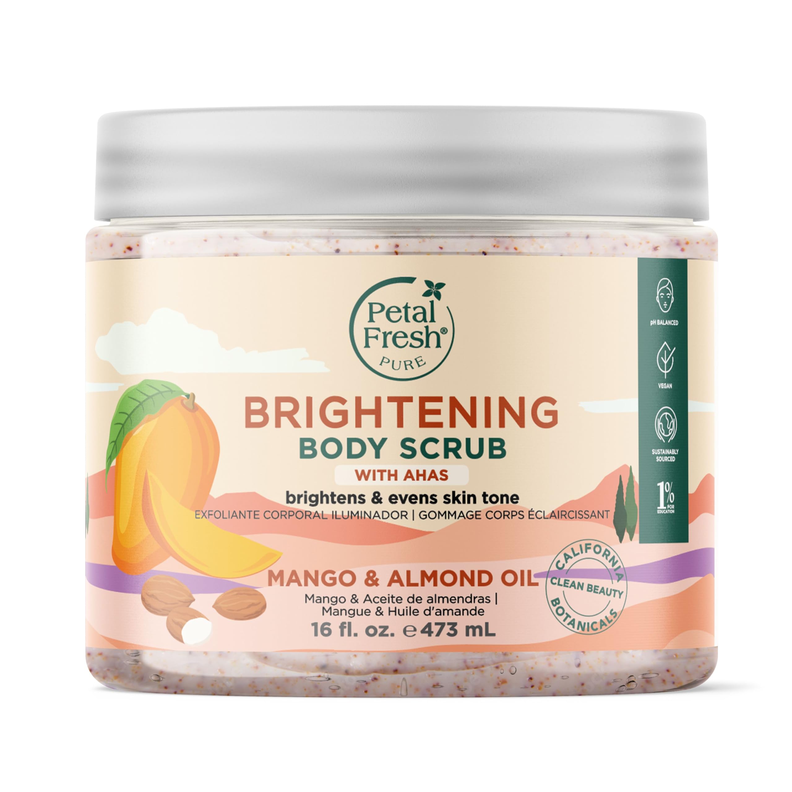 Foto 2 pulgar | Exfoliante Corporal Petal Fresh Pure Brightening Mango & Almendras - Venta Internacional.