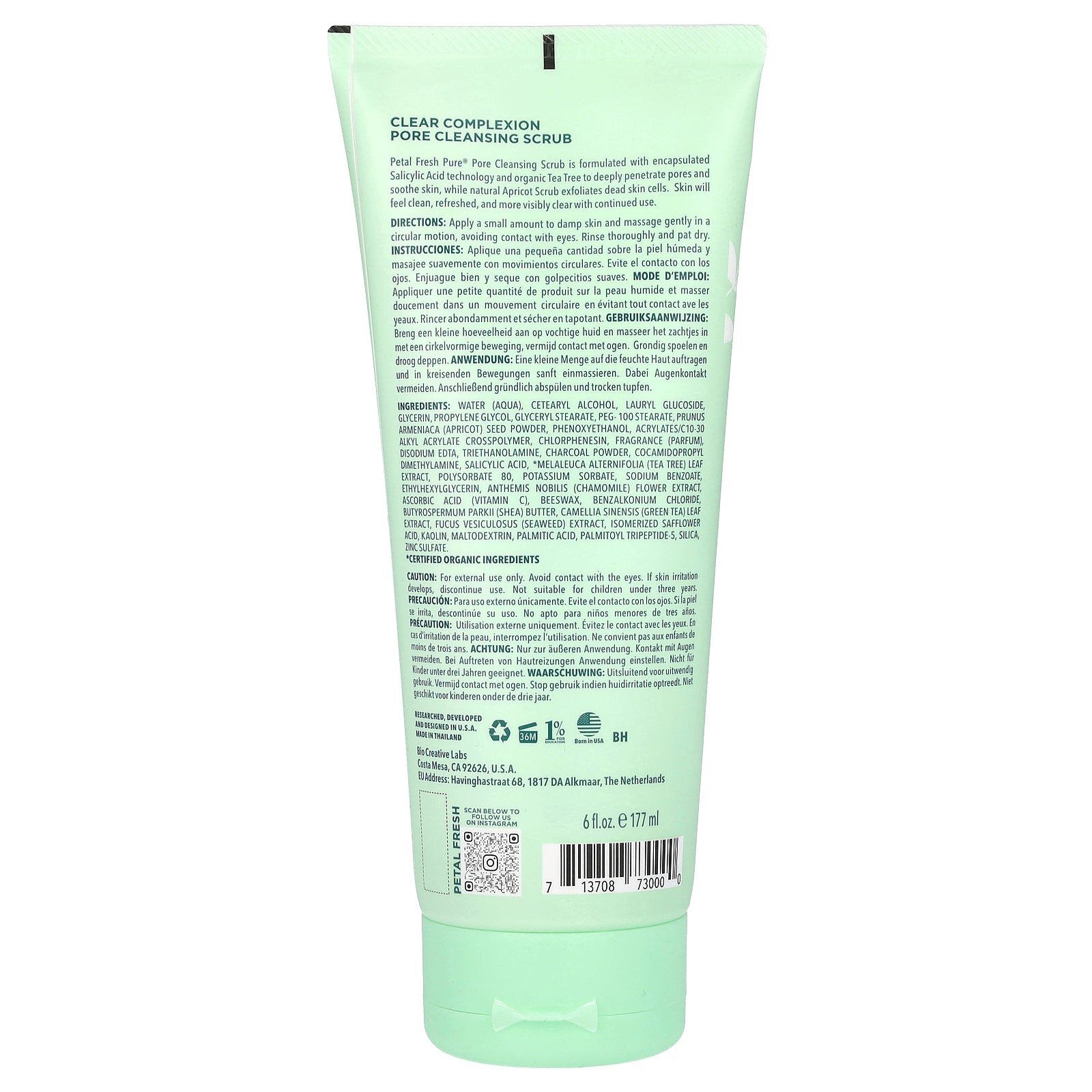 Foto 3 pulgar | Exfoliante Limpiador De Poros Petal Fresh Pure Clear Complexion Tea Tree - Venta Internacional.