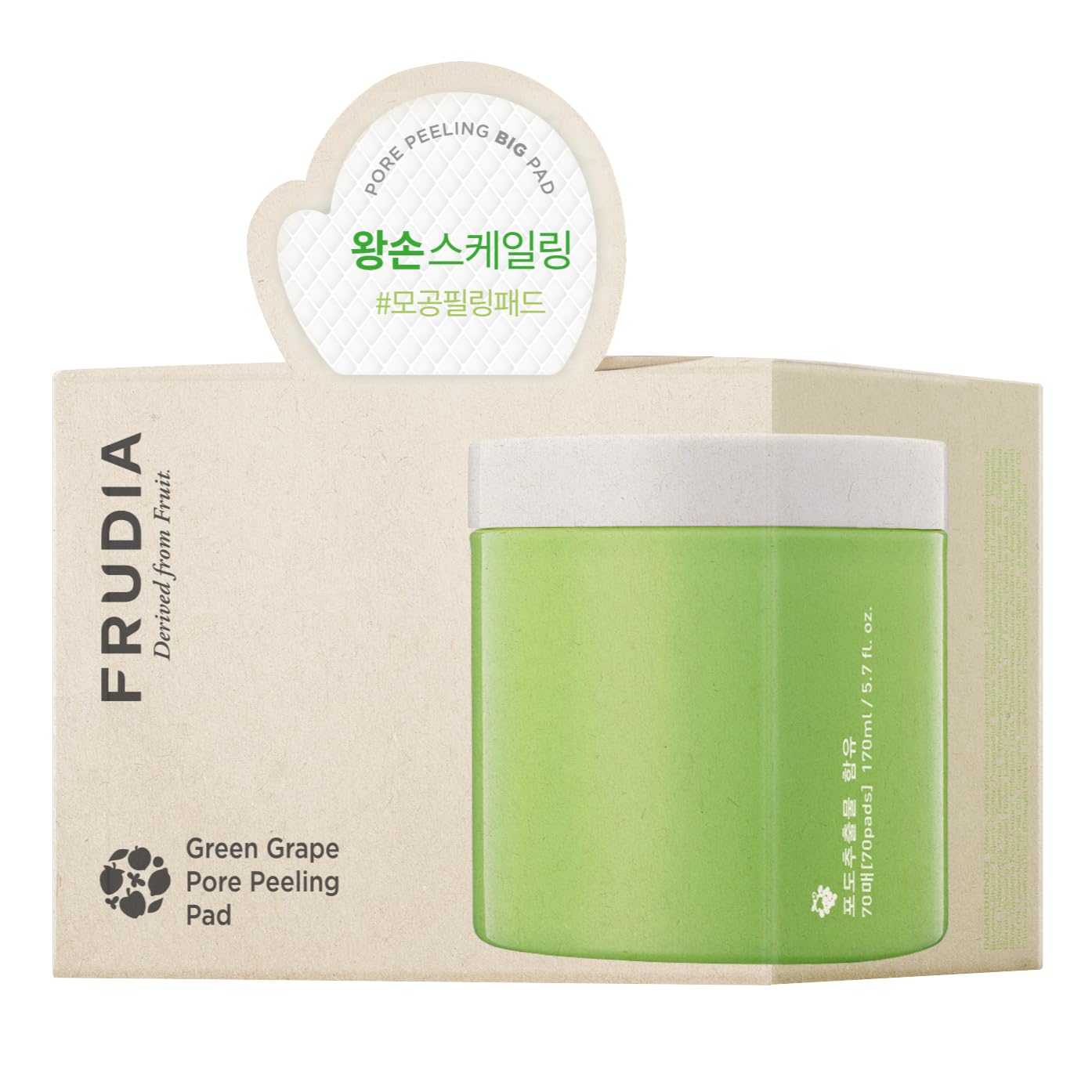 Foto 1 | Almohadilla Exfoliante De Poros Frudia Pore Peeling Pad 70 Almohadillas 170 Ml - Venta Internacional.