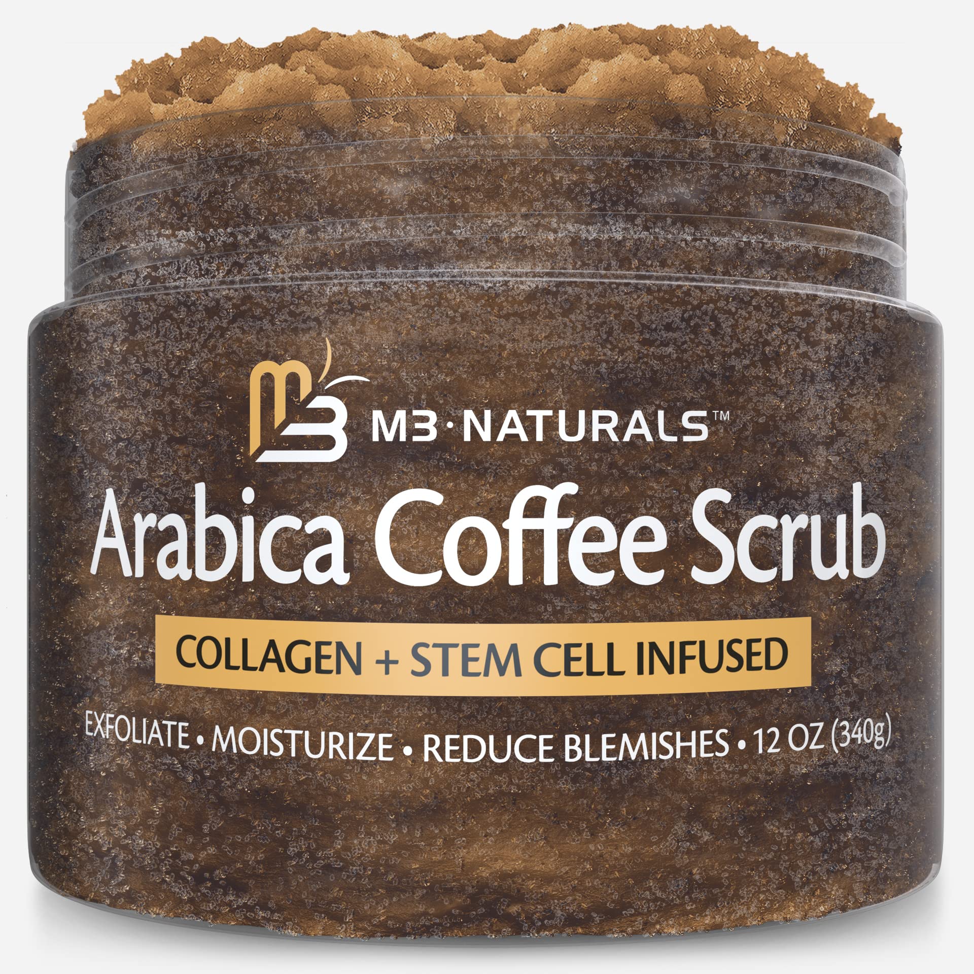 Foto 2 pulgar | Exfoliante De Café M3 Naturals Arábica Con Colágeno Y Células Madre  1 Paquete - Venta Internacional.