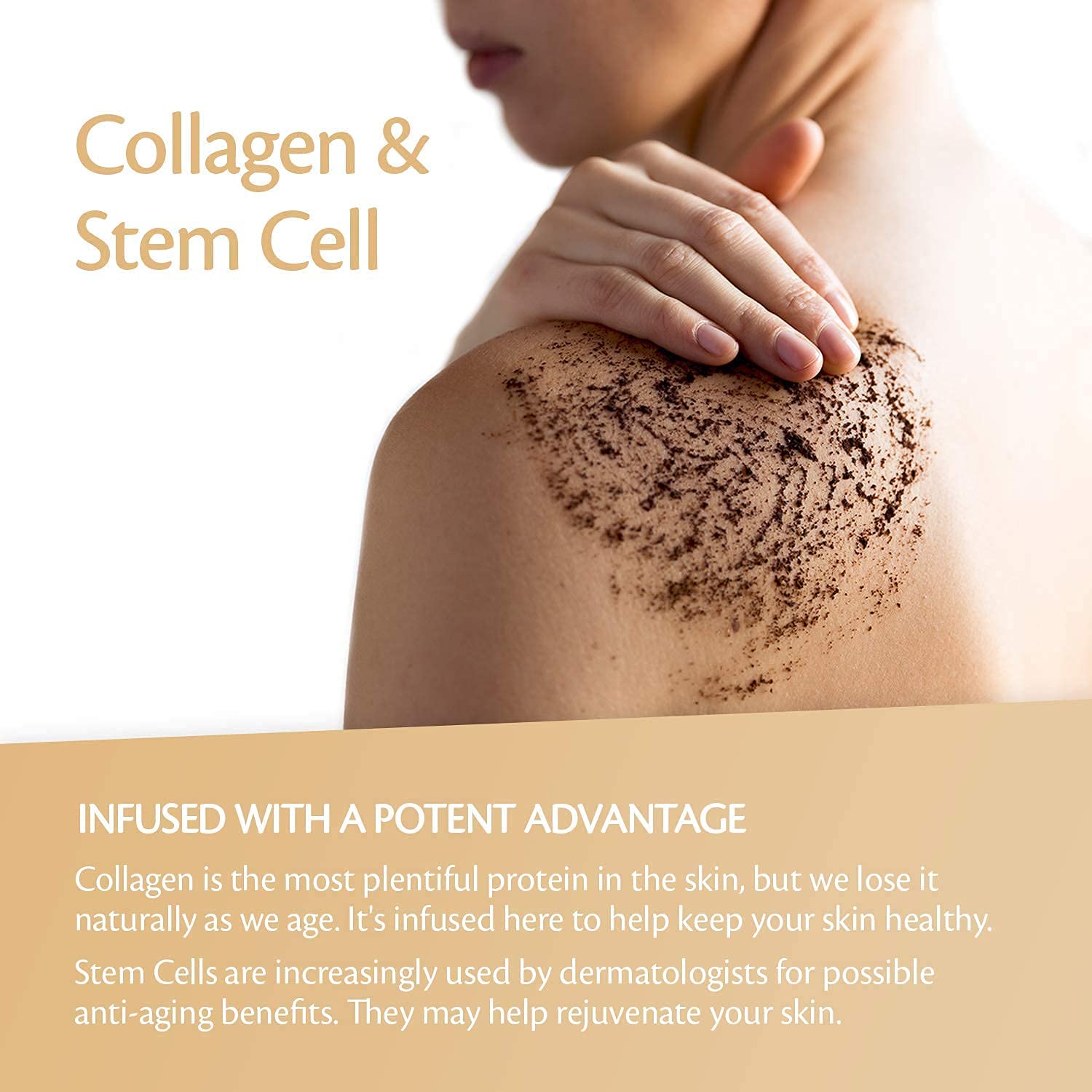 Foto 8 pulgar | Exfoliante De Café M3 Naturals Arábica Con Colágeno Y Células Madre  1 Paquete - Venta Internacional.