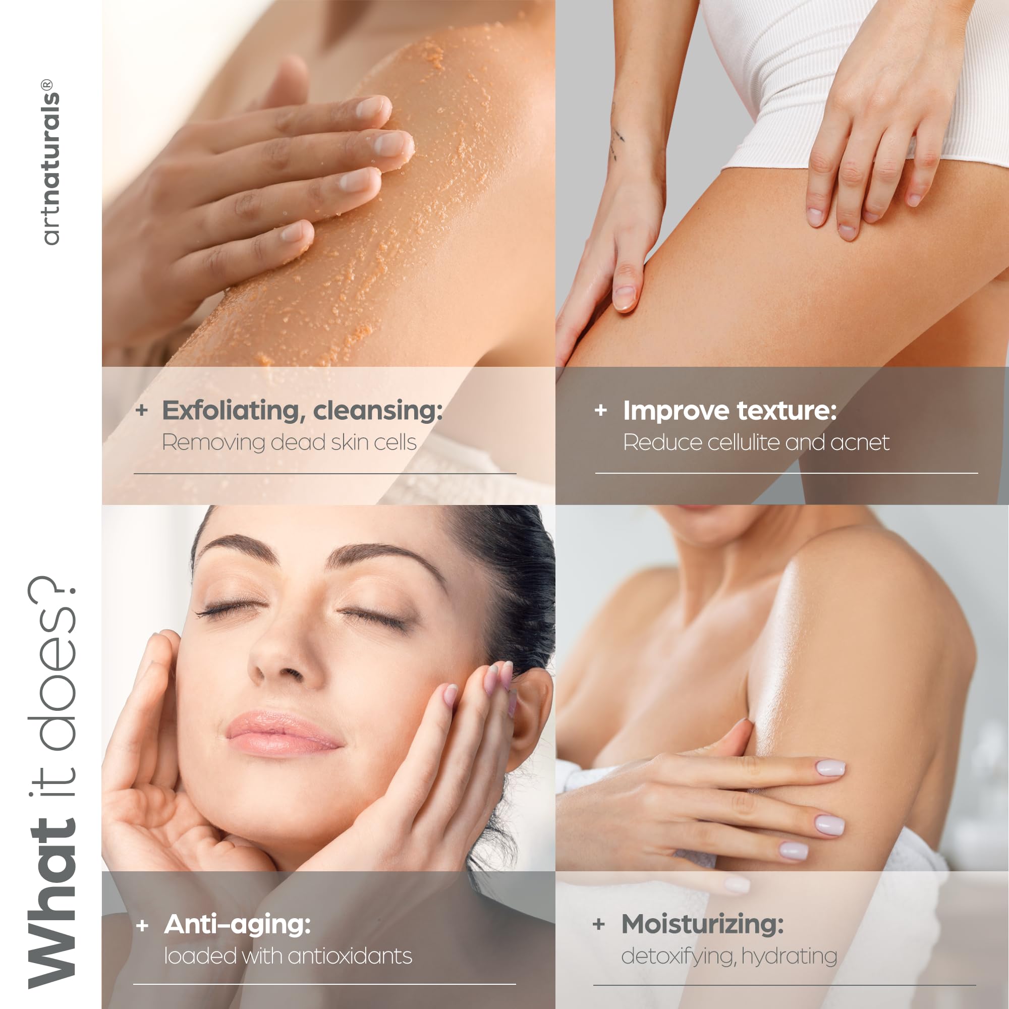 Foto 4 pulgar | Exfoliante Corporal Artnaturals Para Celulitis Profunda Del Himalaya  600 Ml - Venta Internacional.