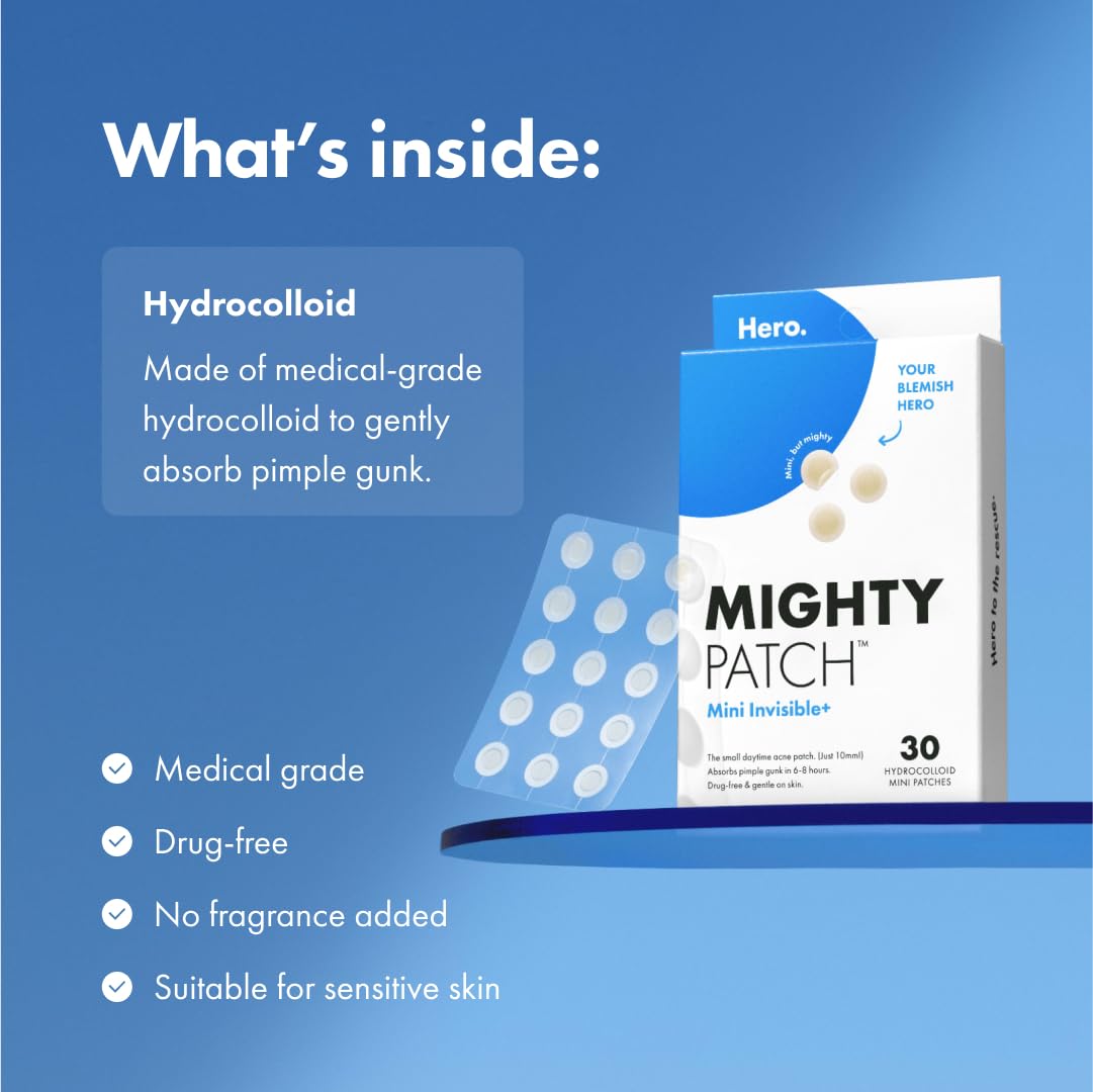 Foto 7 pulgar | Parches Para Acné Y Espinillas Mighty Patch Mini De Hero Cosmetics (30 Unidades) - Venta Internacional.