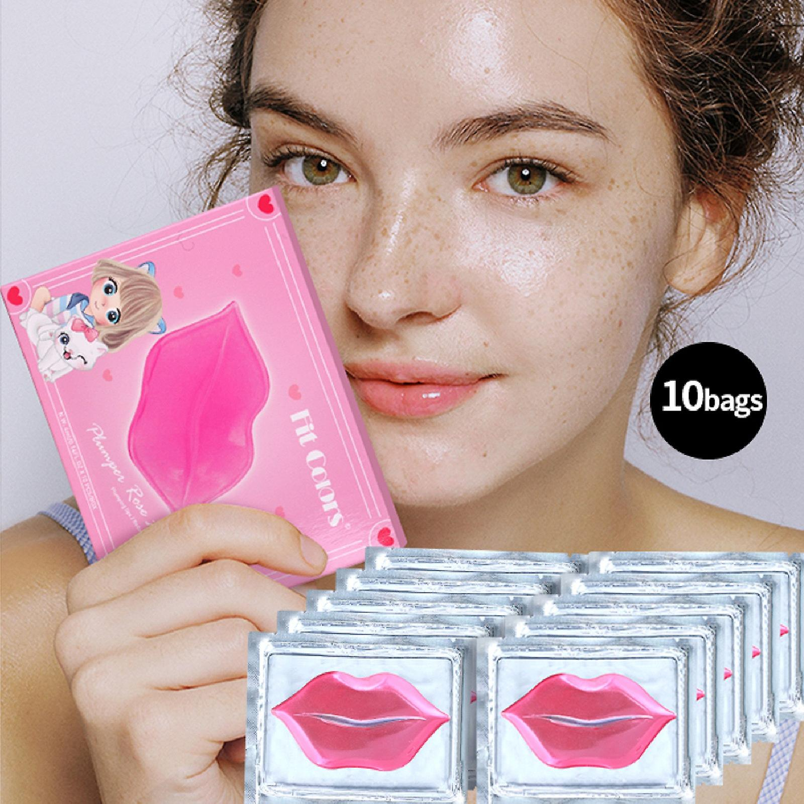 Foto 3 pulgar | Máscaras Labiales Huoguo Gel De Cristal De Colágeno Rosa  Paquete De 10 - Venta Internacional.