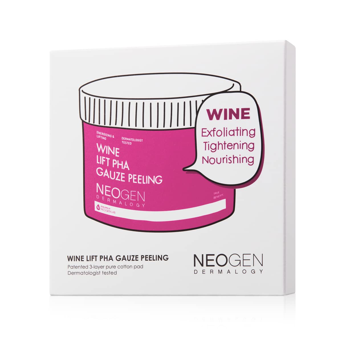 Foto 2 pulgar | Peeling Pad Dermalogy De Neogenlab Pha Gauze Peeling Wine - Venta Internacional.