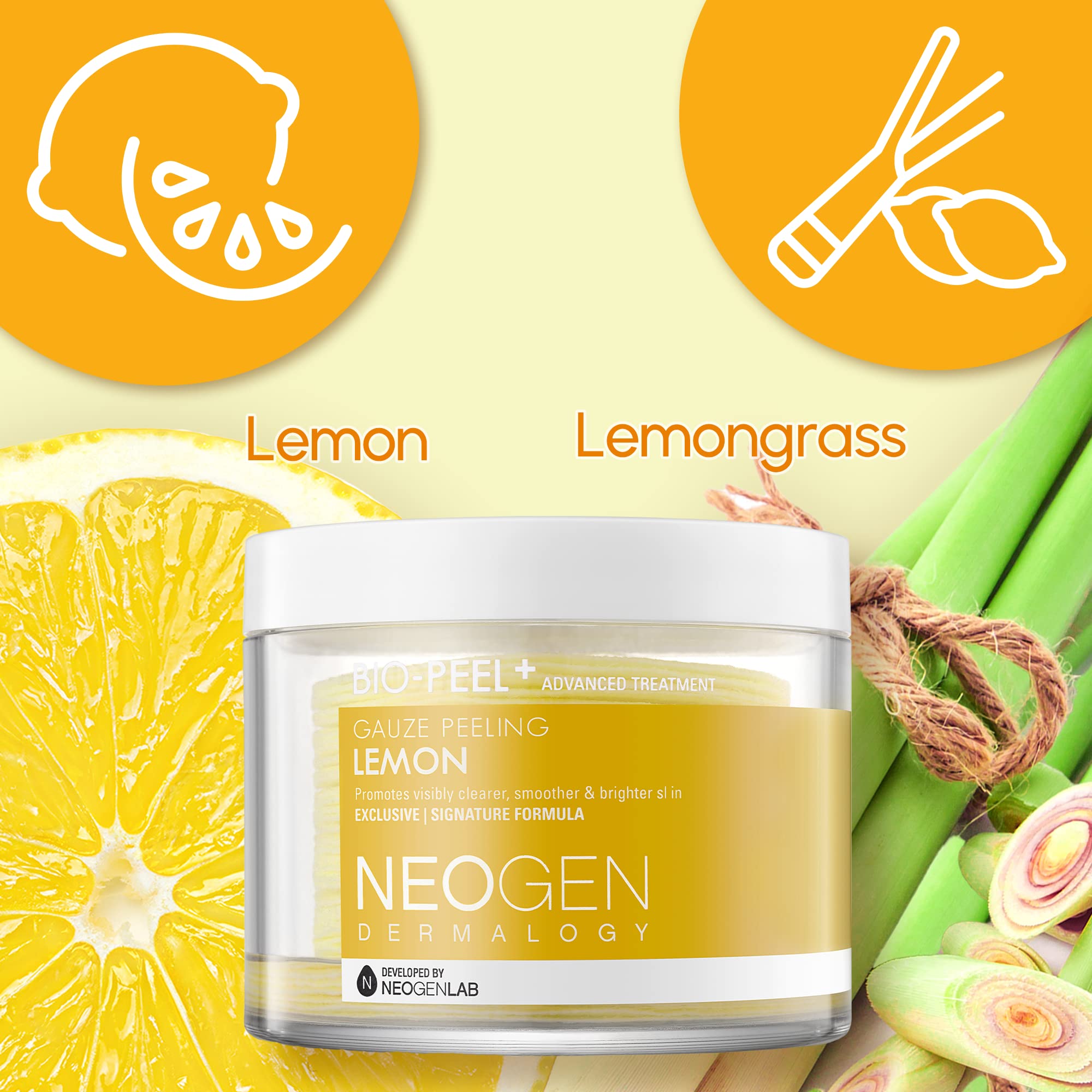 Foto 5 pulgar | Almohadillas Exfoliantes Dermalogy De Neogenlab Bio-peel Gauze Lemon 30 Almohadillas - Venta Internacional.