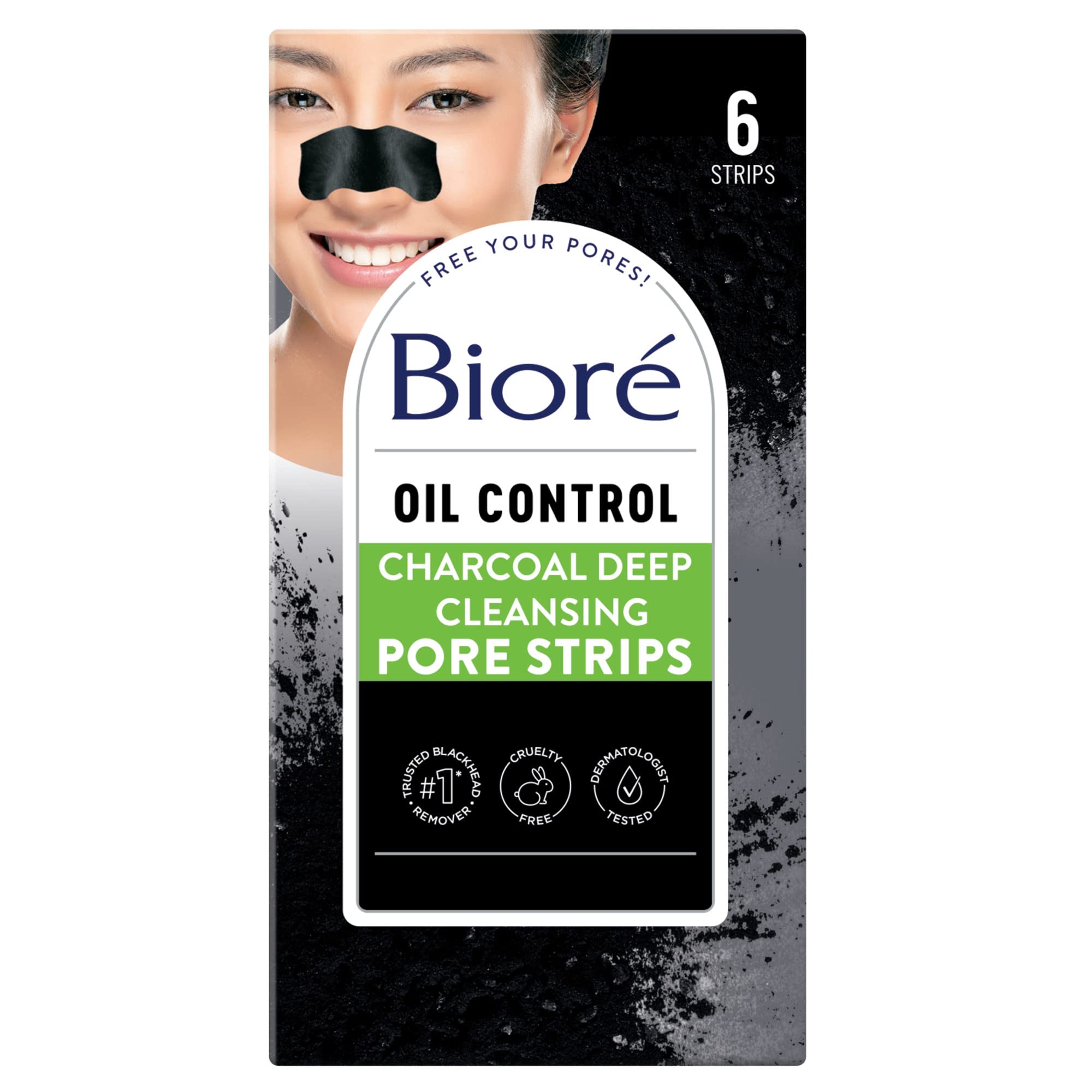 Eliminador De Puntos Negros Pore Strips Bioré Charcoal  6 Unidades - Venta Internacional.