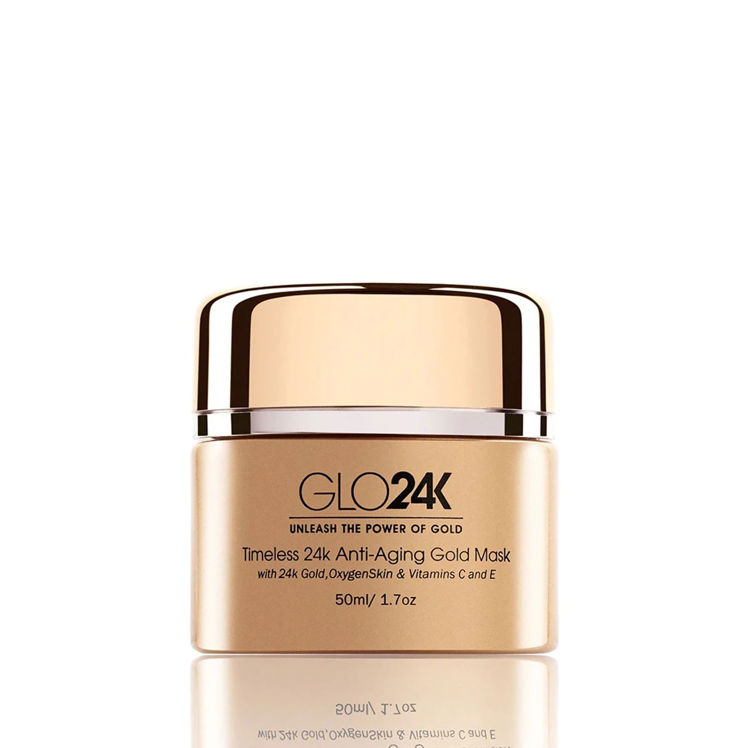 Mascarilla Antienvejecimiento Glo24k con Oro De 24k 50 ml $1,400