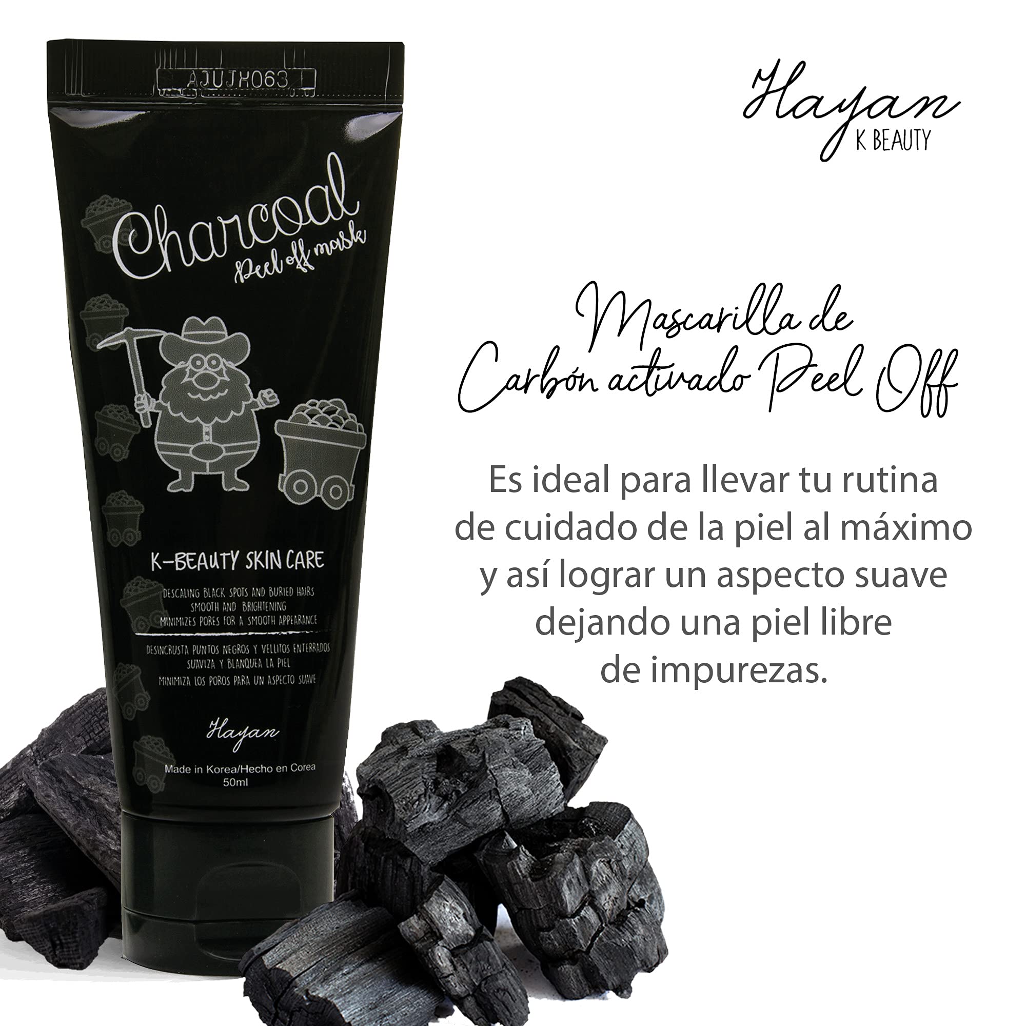 Foto 4 pulgar | Venta Internacional - Mascarilla Facial Hayan Charcoal Peel Off