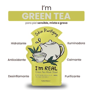 Foto 6 | Pack Mascarillas I´m Real Para Piel Sensible 5pzs Tonymoly