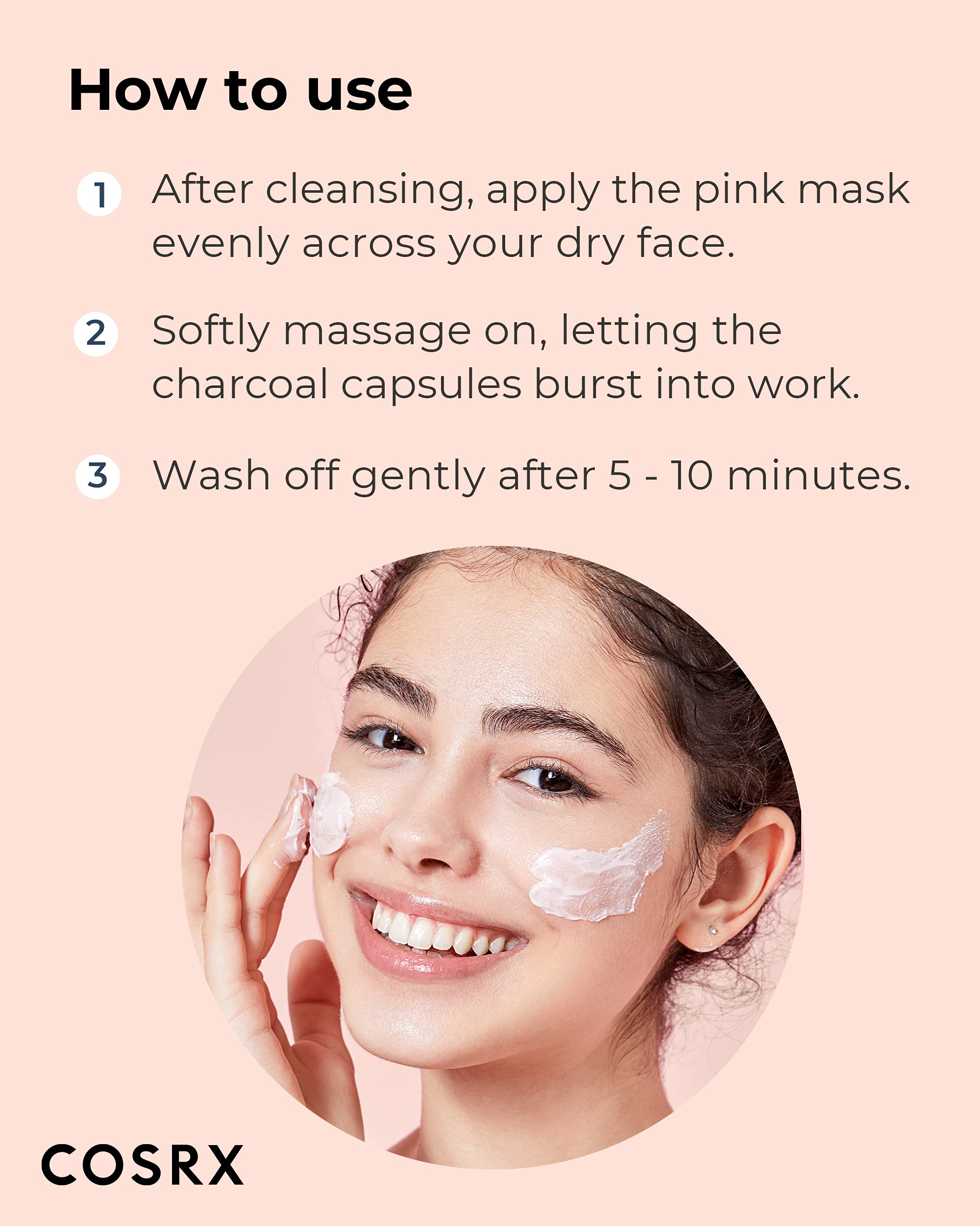 Foto 7 pulgar | Mascarilla Facial COSRX Pink Pore Clarifying Charcoal 110 g - Venta Internacional