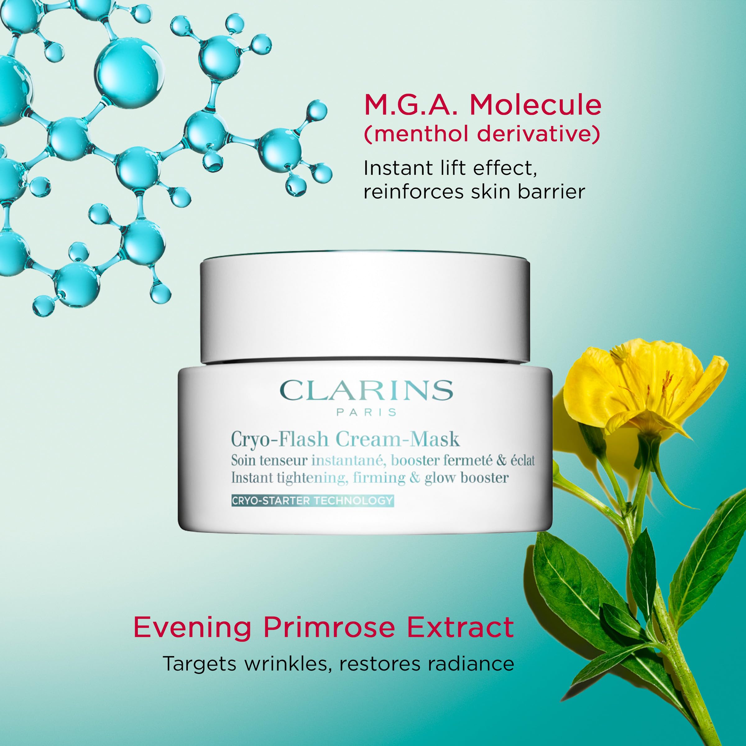 Foto 4 pulgar | Mascarilla Facial Clarins Cryo-flash Visible Lift Effect 75 Ml All Skin - Venta Internacional.