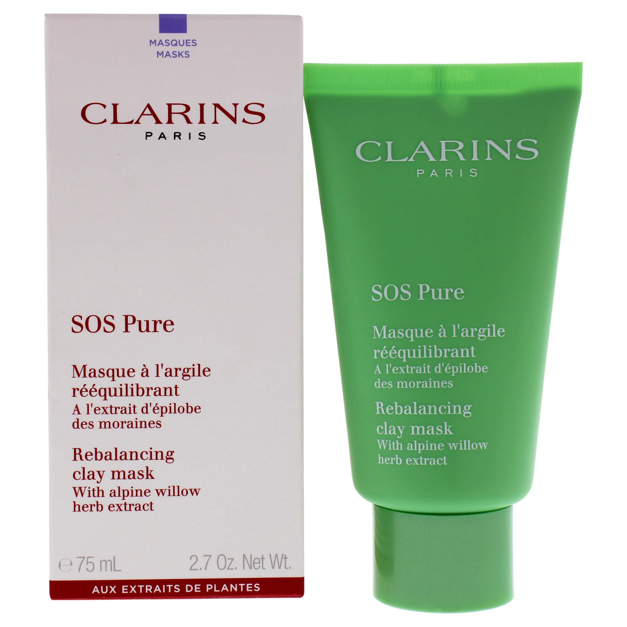 Máscara De Arcilla Clarins Sos Pure Rebalancing Para Grasas Y Mixtas - Venta Internacional.