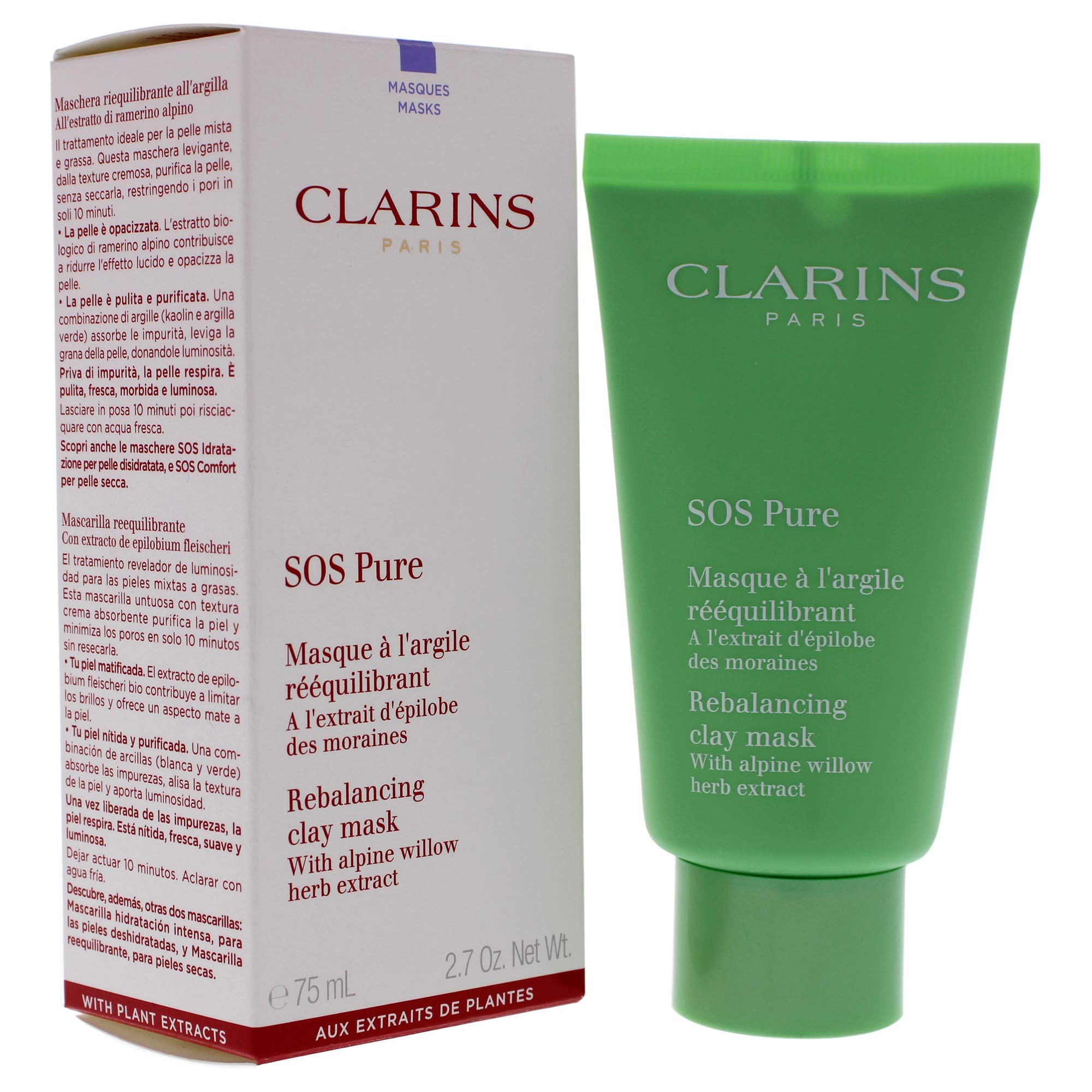 Foto 4 pulgar | Máscara De Arcilla Clarins Sos Pure Rebalancing Para Grasas Y Mixtas - Venta Internacional.