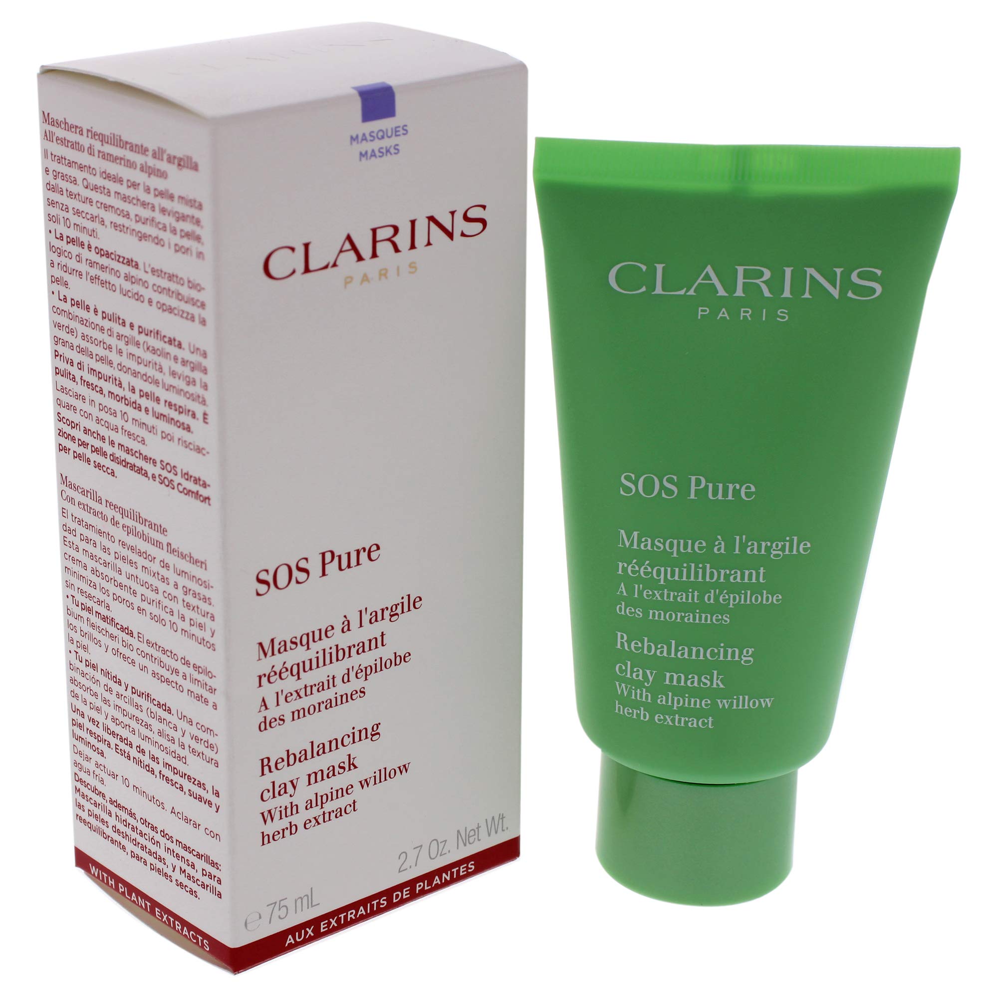 Foto 5 pulgar | Máscara De Arcilla Clarins Sos Pure Rebalancing Para Grasas Y Mixtas - Venta Internacional.