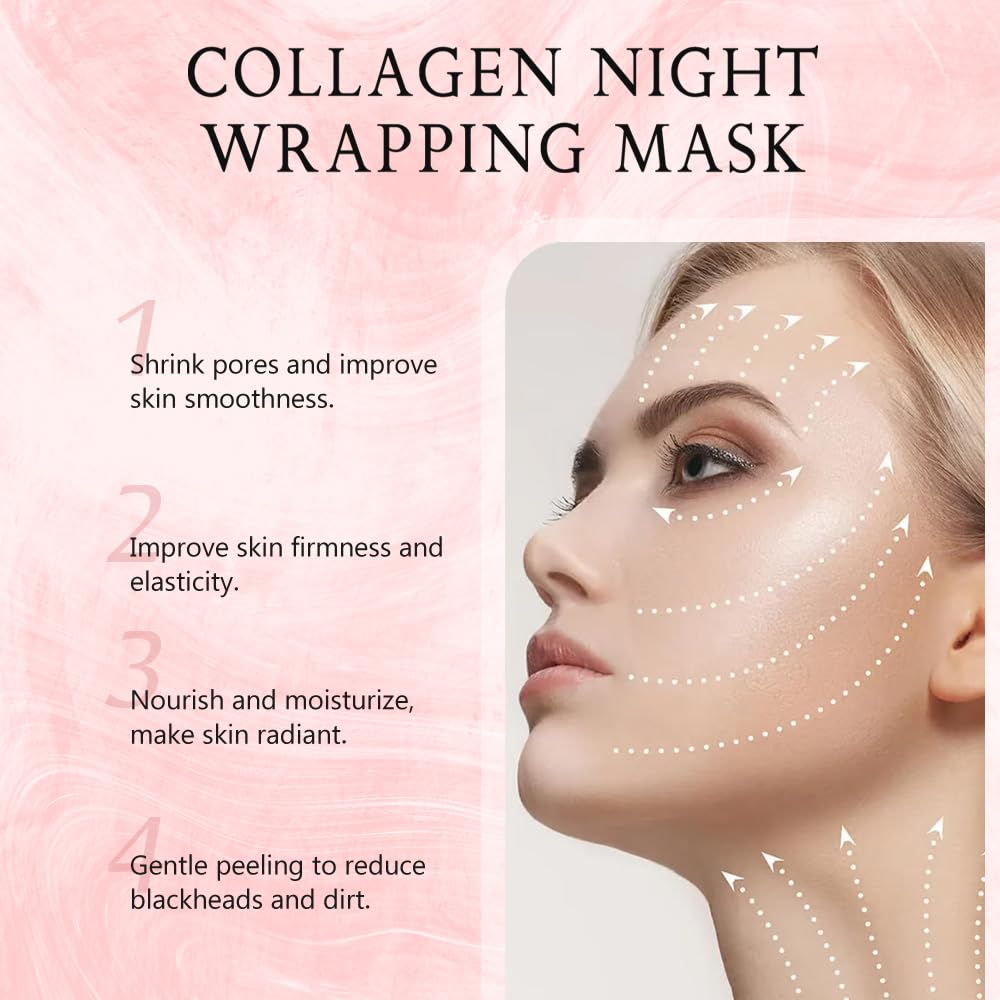 Foto 3 pulgar | Mascarilla De Colágeno Para Envolver La Noche, Elasticidad E Hidratación Genéricas - Venta Internacional.