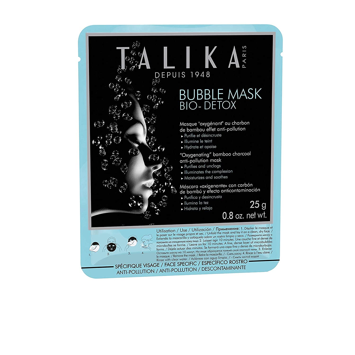 Foto 2 pulgar | Mascarilla Facial Talika Bubble Mask Bio Detox Oxigenation Antipolución - Venta Internacional.