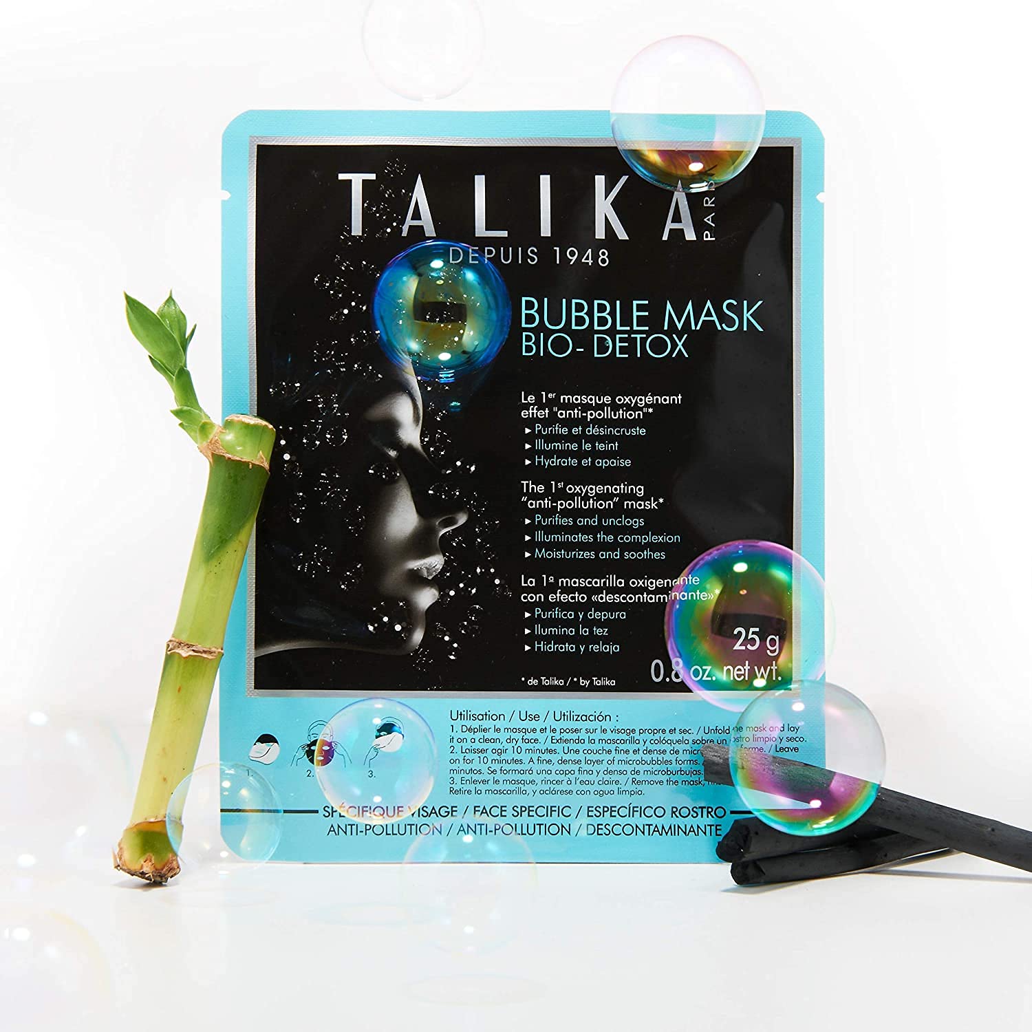 Foto 3 pulgar | Mascarilla Facial Talika Bubble Mask Bio Detox Oxigenation Antipolución - Venta Internacional.