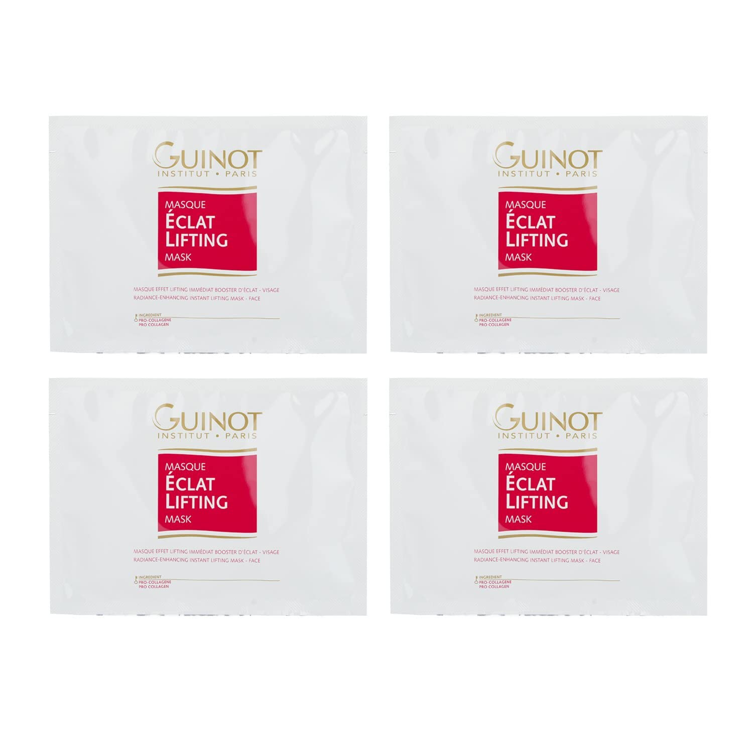 Mascarilla Lifting Guinot 4 Units Tones Que Ilumina La Absorción De La Piel - Venta Internacional.