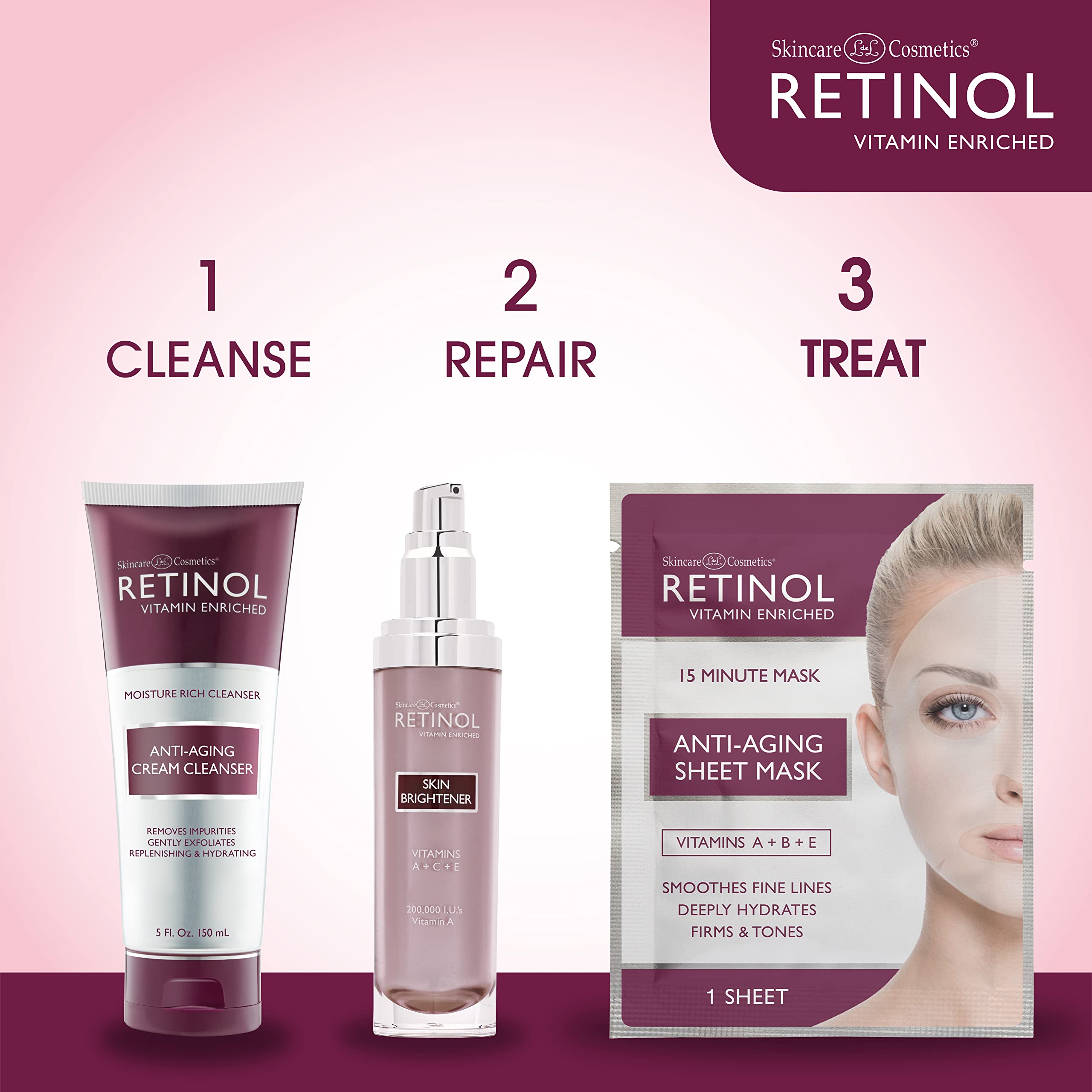 Foto 8 pulgar | Mascarilla Hidratante Antienvejecimiento Con Retinol, 5 Láminas, Con Colágeno - Venta Internacional.