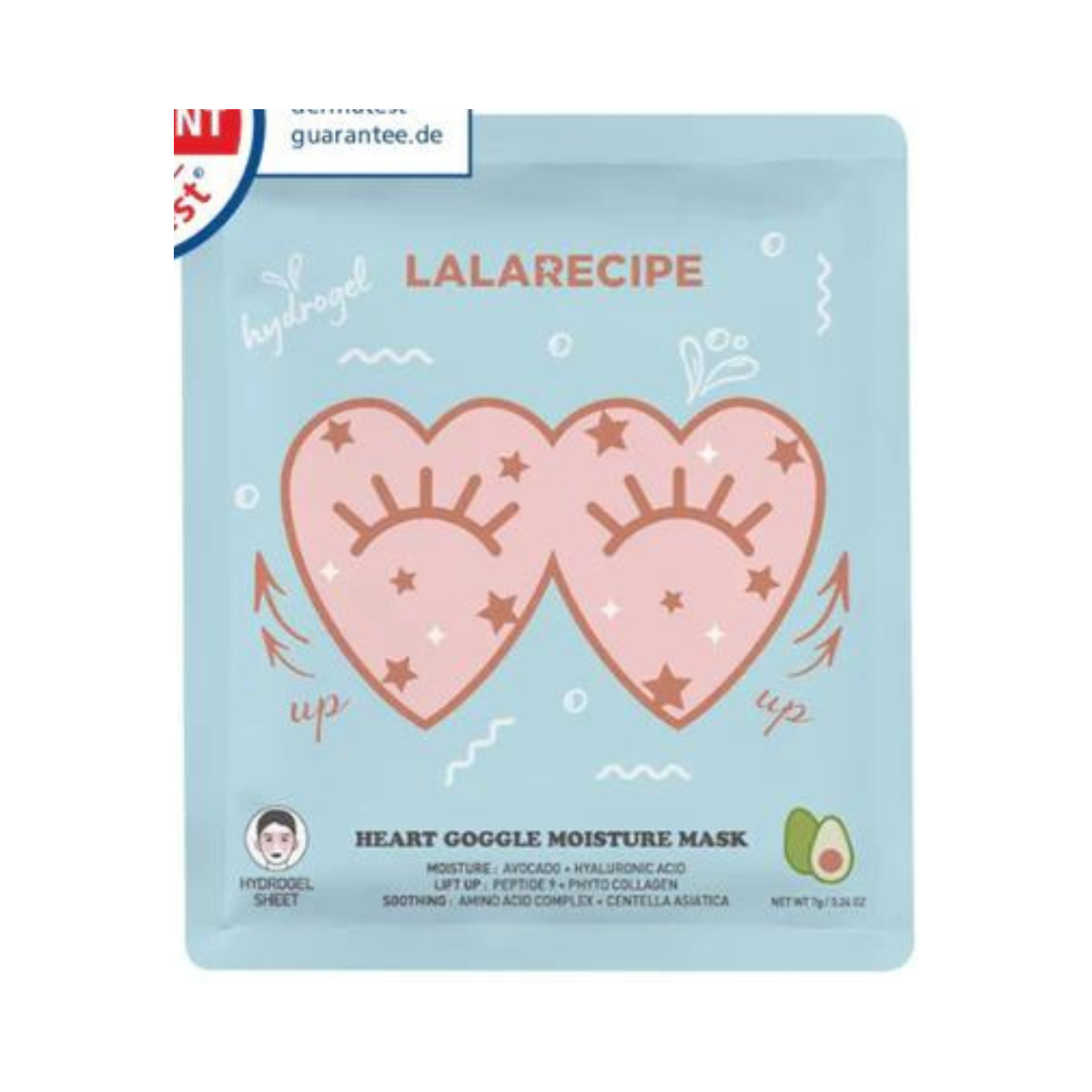 Mascarilla Facial Lala Recipe  Hidratación Intensa Heart Goggle Pck Con 10 Piezas