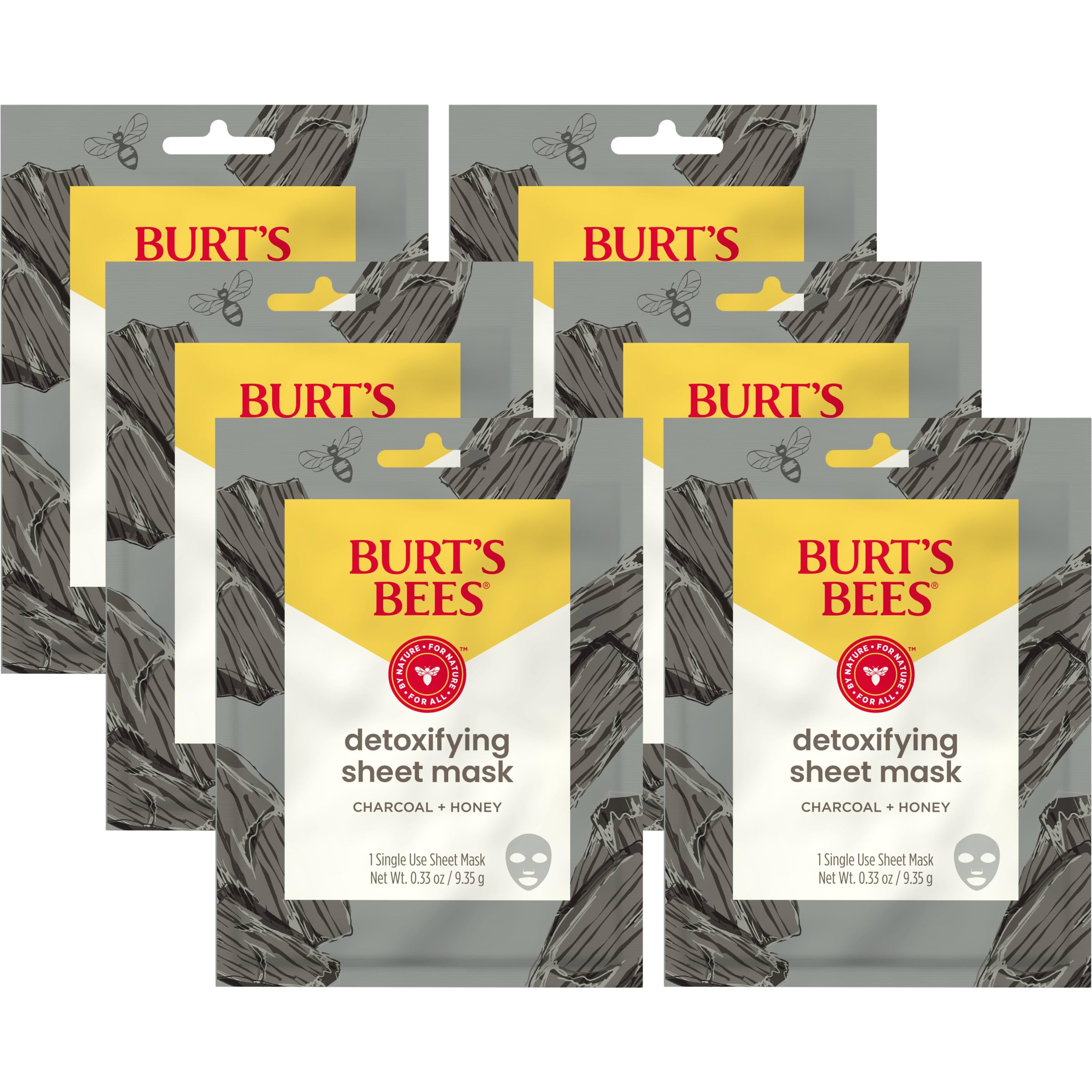 Mascarilla Facial Burt's Bees, Carbón Desintoxicante, 1 Unidad - Venta Internacional.