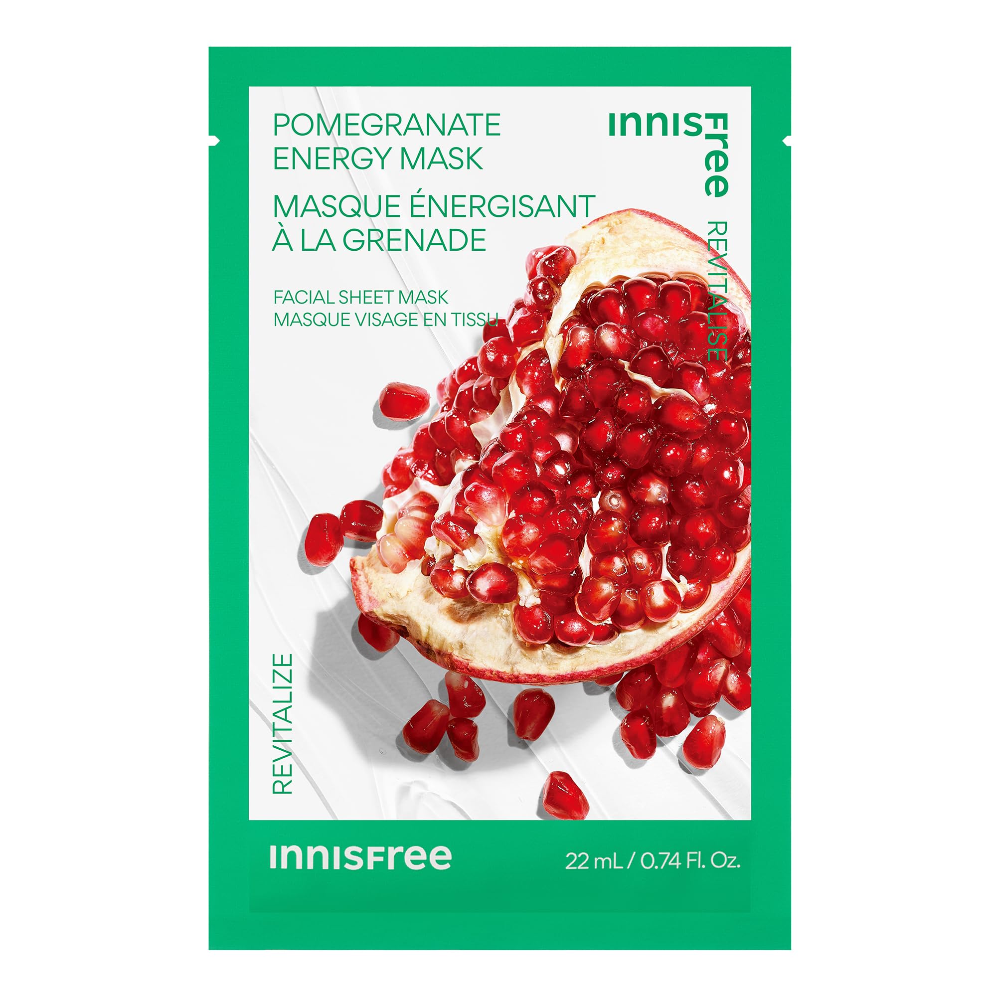 Sheet Mask Innisfree Pomegranate Energy Hydrating Serum - Venta Internacional.