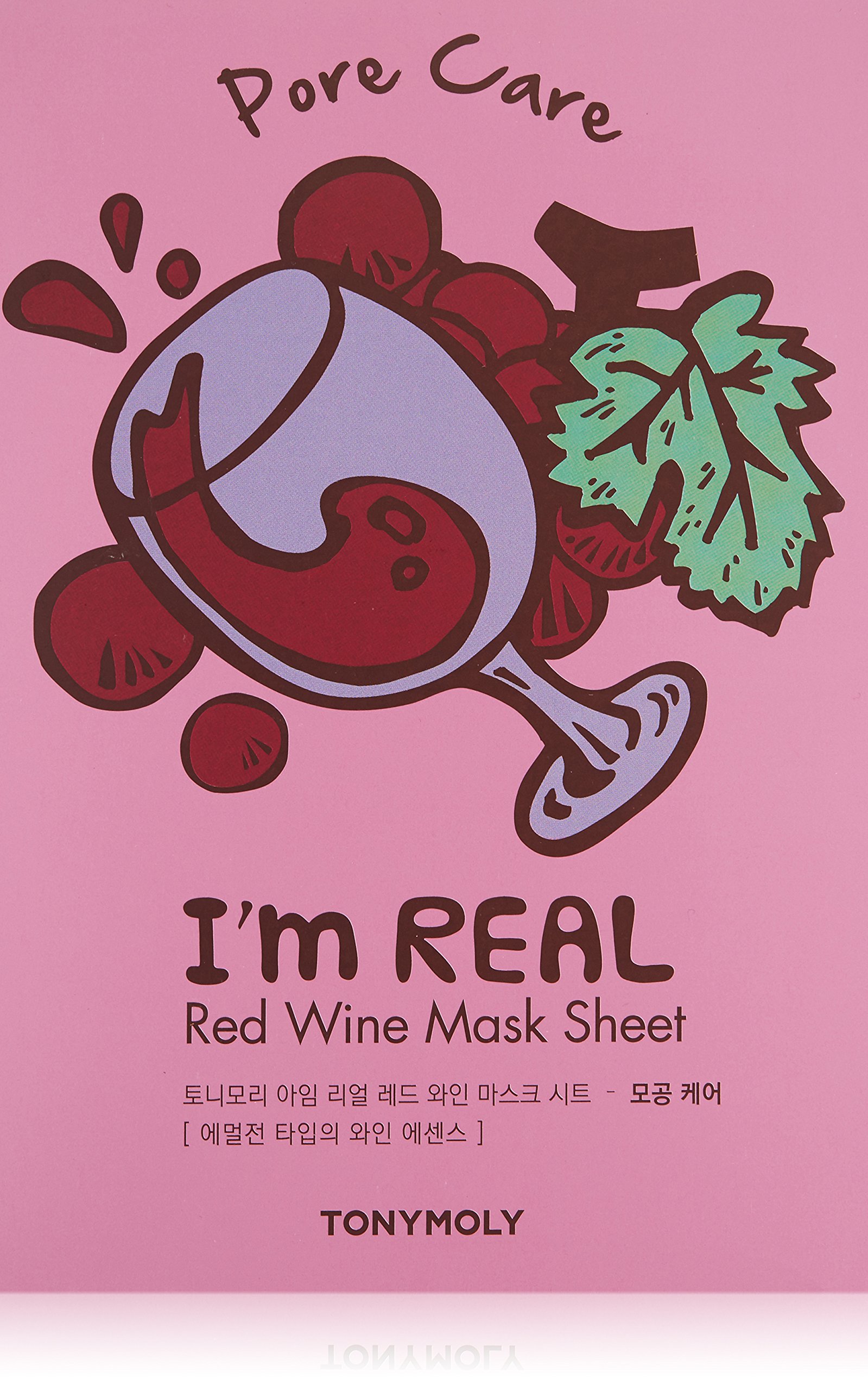 Mascarilla Tonymoly I'm Real Red Wine, 10 Unidades - Venta Internacional.