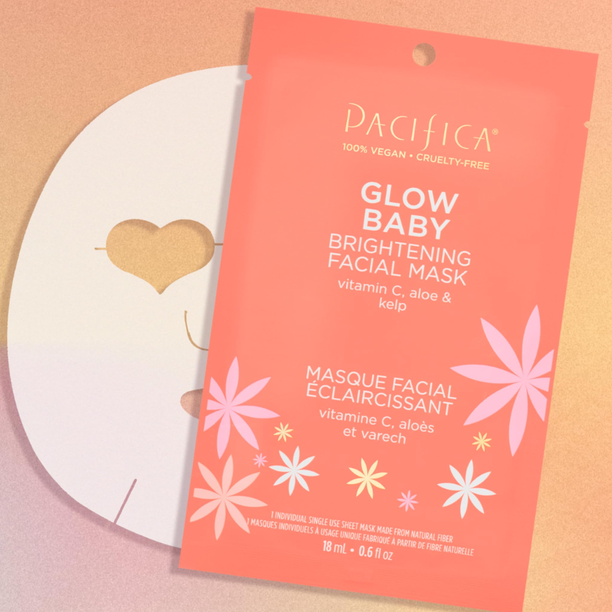 Foto 3 pulgar | Mascarilla Facial Pacifica Beauty Glow Baby Brighening Vitamina C - Venta Internacional.