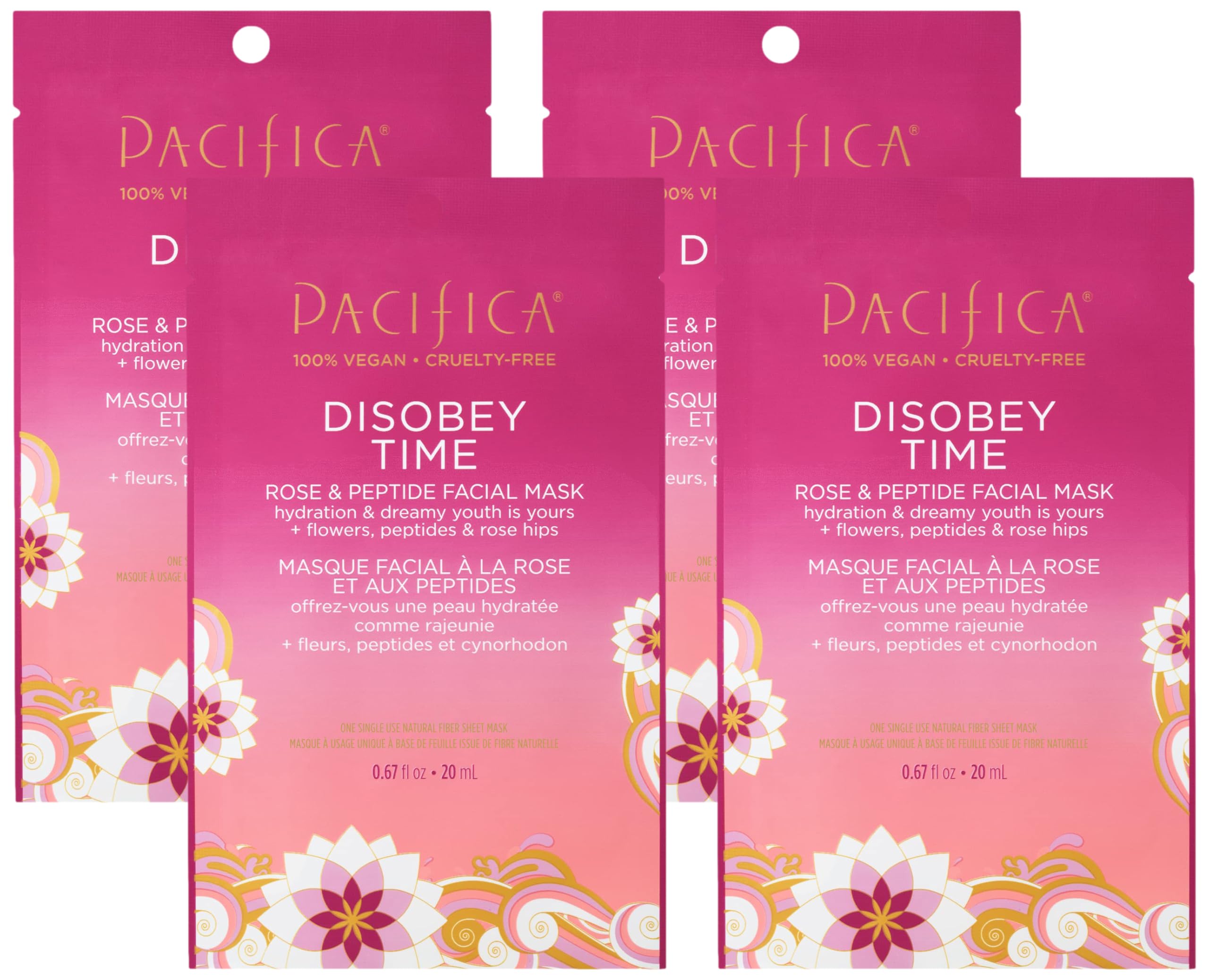 Foto 2 pulgar | Mascarilla Facial Pacifica Disobey Time Rose Y Peptide X4 - Venta Internacional.