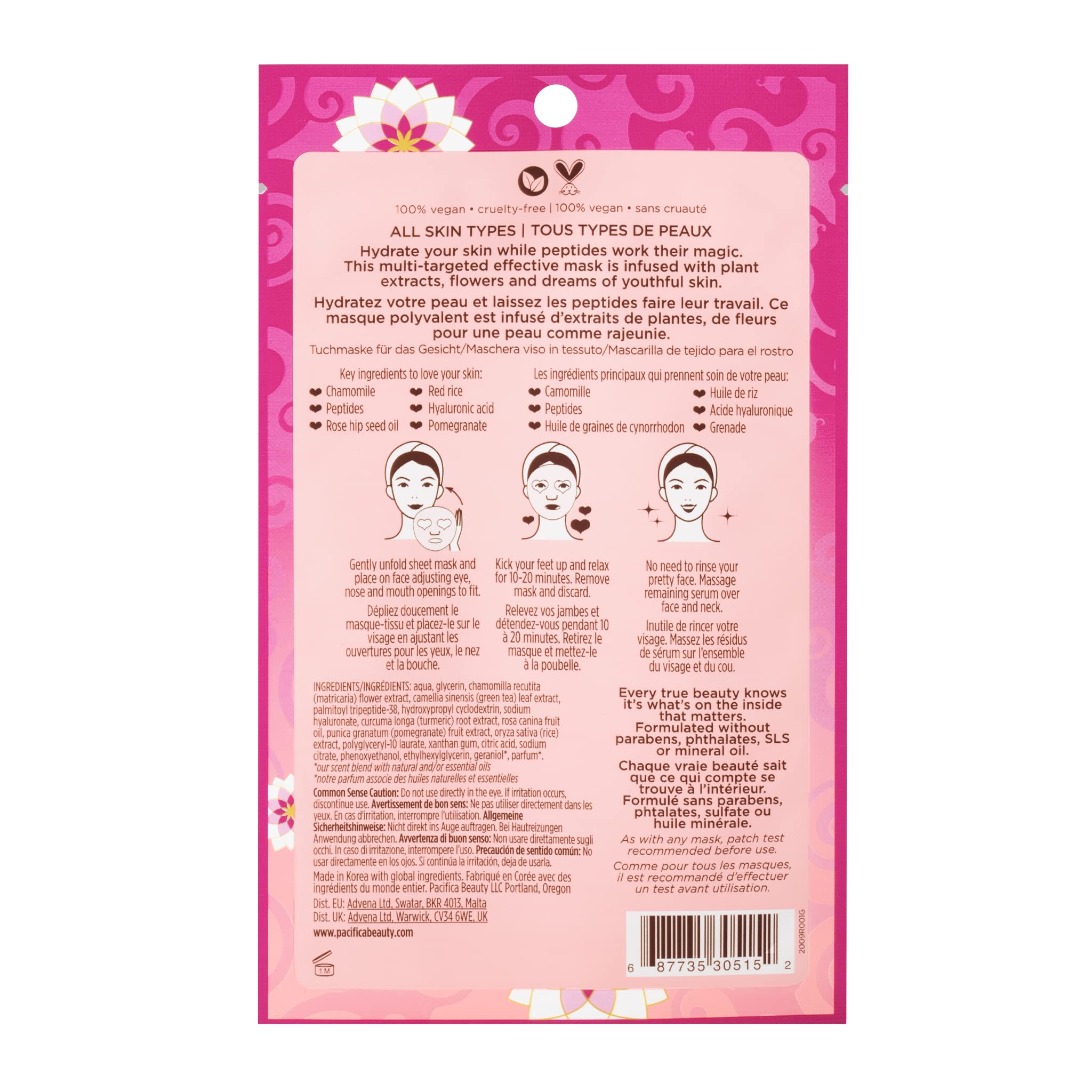 Foto 5 pulgar | Mascarilla Facial Pacifica Disobey Time Rose Y Peptide X4 - Venta Internacional.