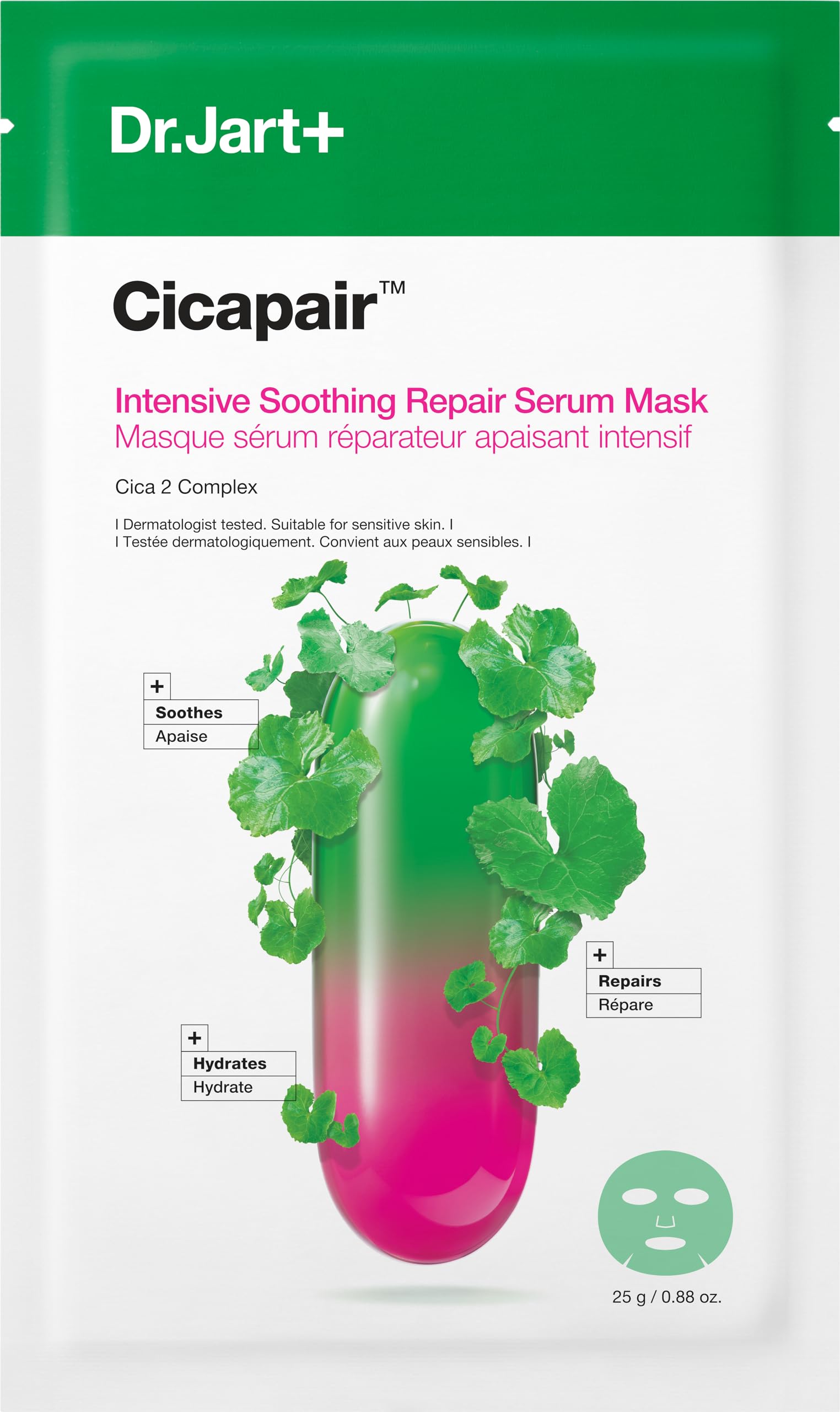 Sheet Mask Dr.jart+ Cicapair Sérum Para Piel Sensible, 25 Ml - Venta Internacional.