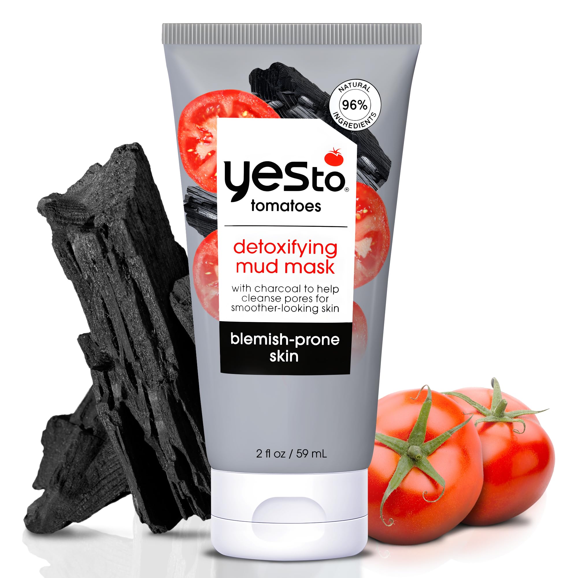 Foto 2 pulgar | Mascarilla De Barro Yes To Tomatoes Clear Skin, Carbón Desintoxicante, 60 Ml - Venta Internacional.