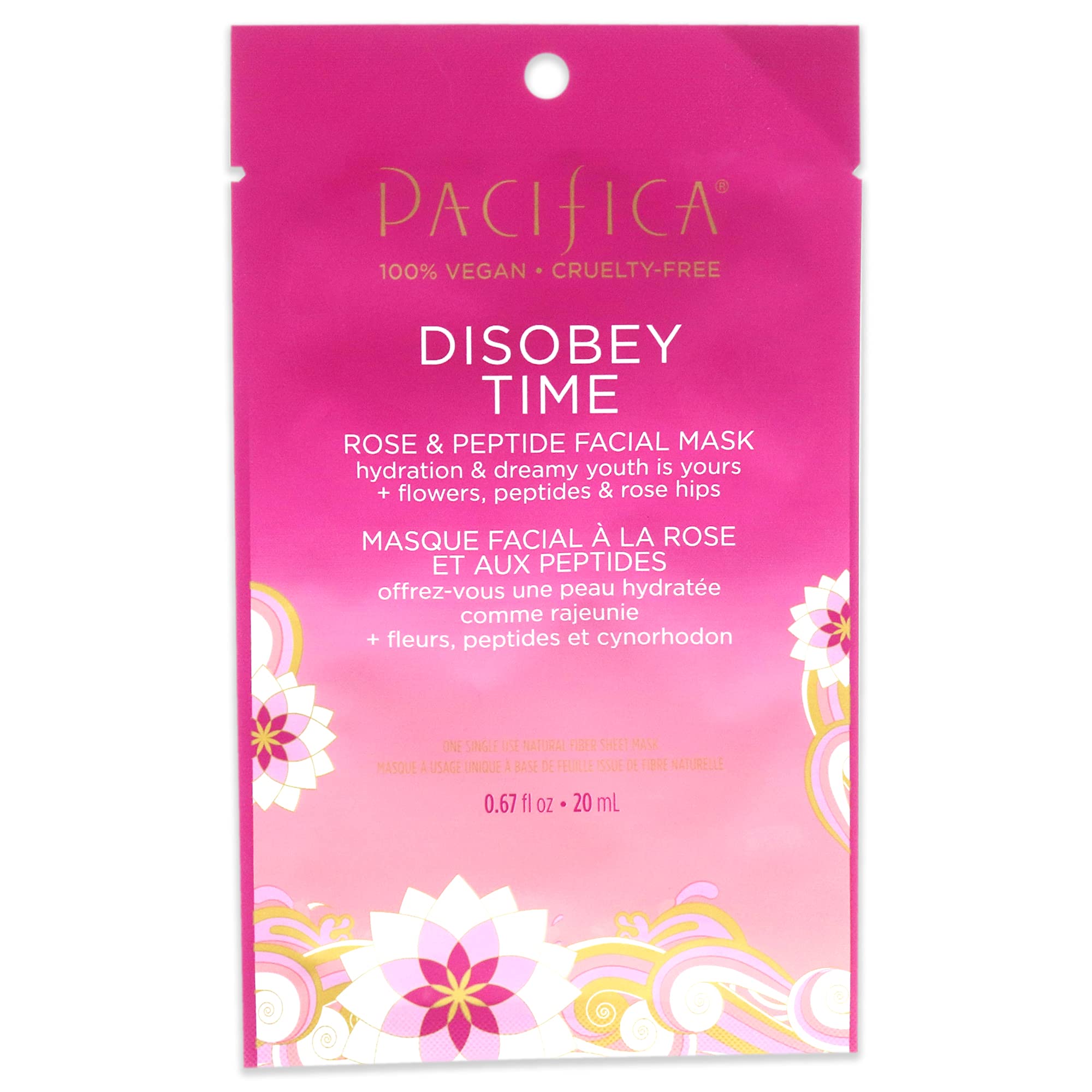 Mascarilla Facial Pacifica Disobey Time Rose Y Peptide 1 Unidad - Venta Internacional.