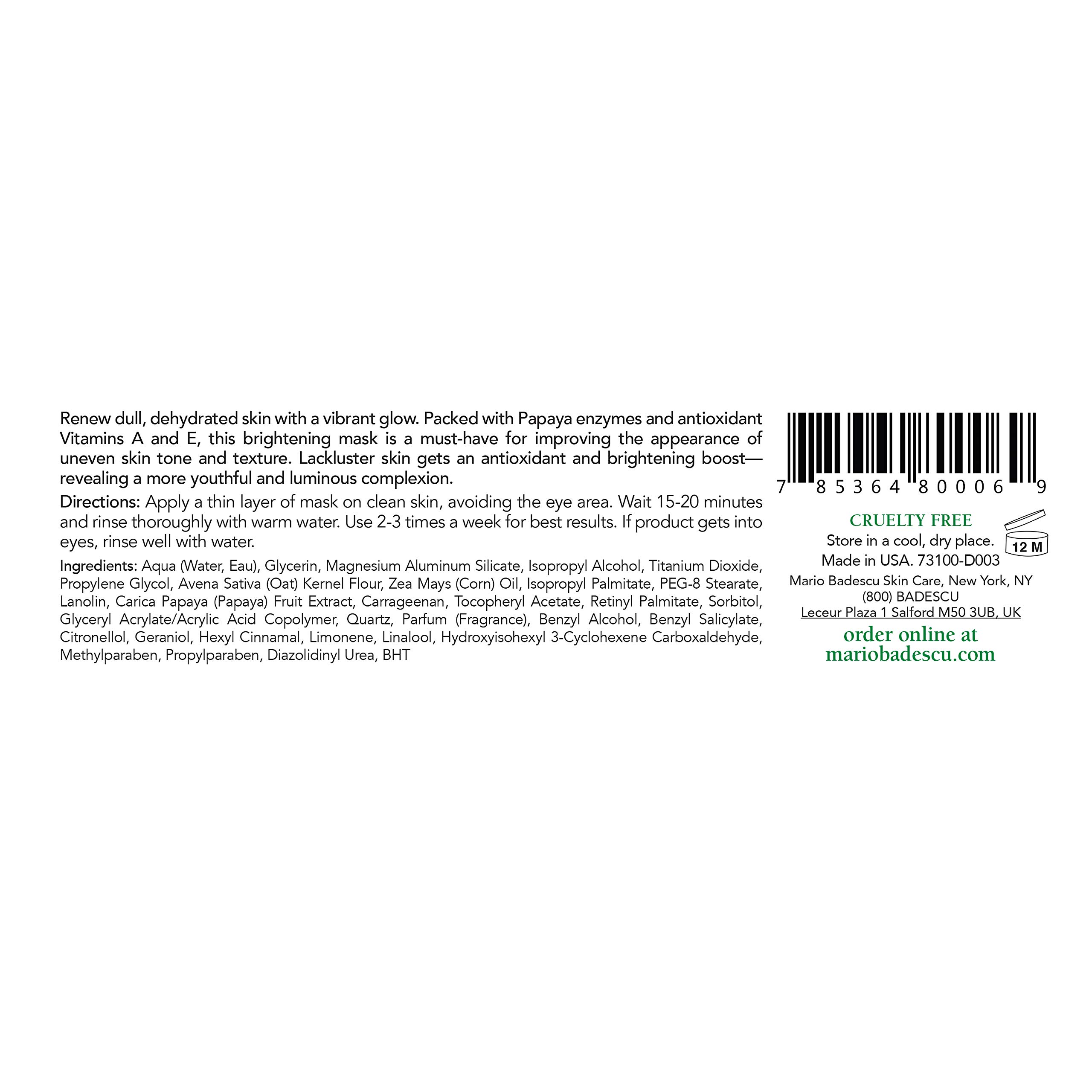 Foto 3 pulgar | Mascarilla Revitalizante Enzimática Mario Badescu Para El Tratamiento De La Piel - Venta Internacional.