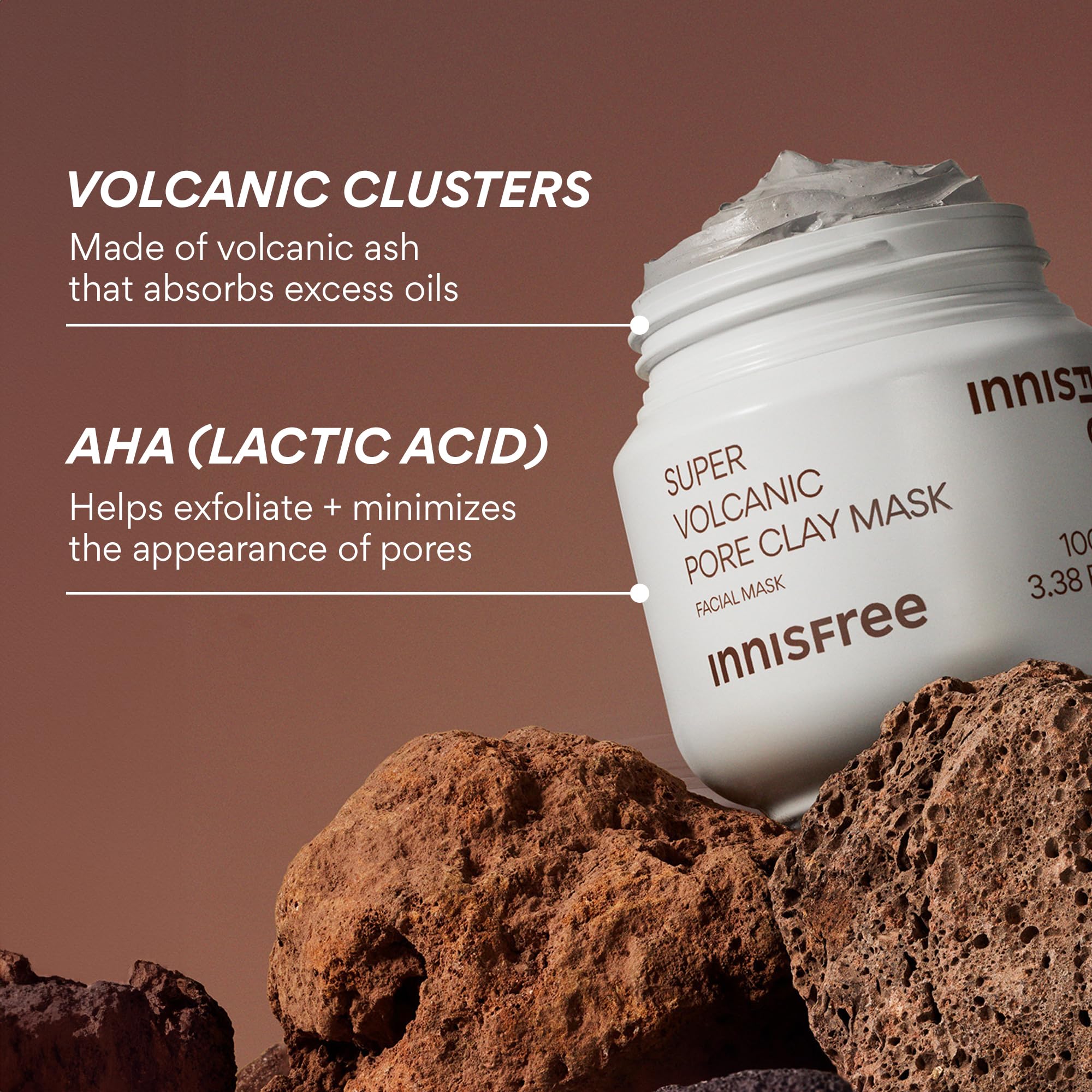 Foto 3 | Máscara De Arcilla Innisfree Super Volcanic Pore Con Racimos Volcánicos - Venta Internacional.