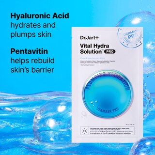 Foto 6 | Mascarilla Facial Dr.jart+ Dermask Vital Hydra Solution Glow, Paquete De 5 - Venta Internacional.