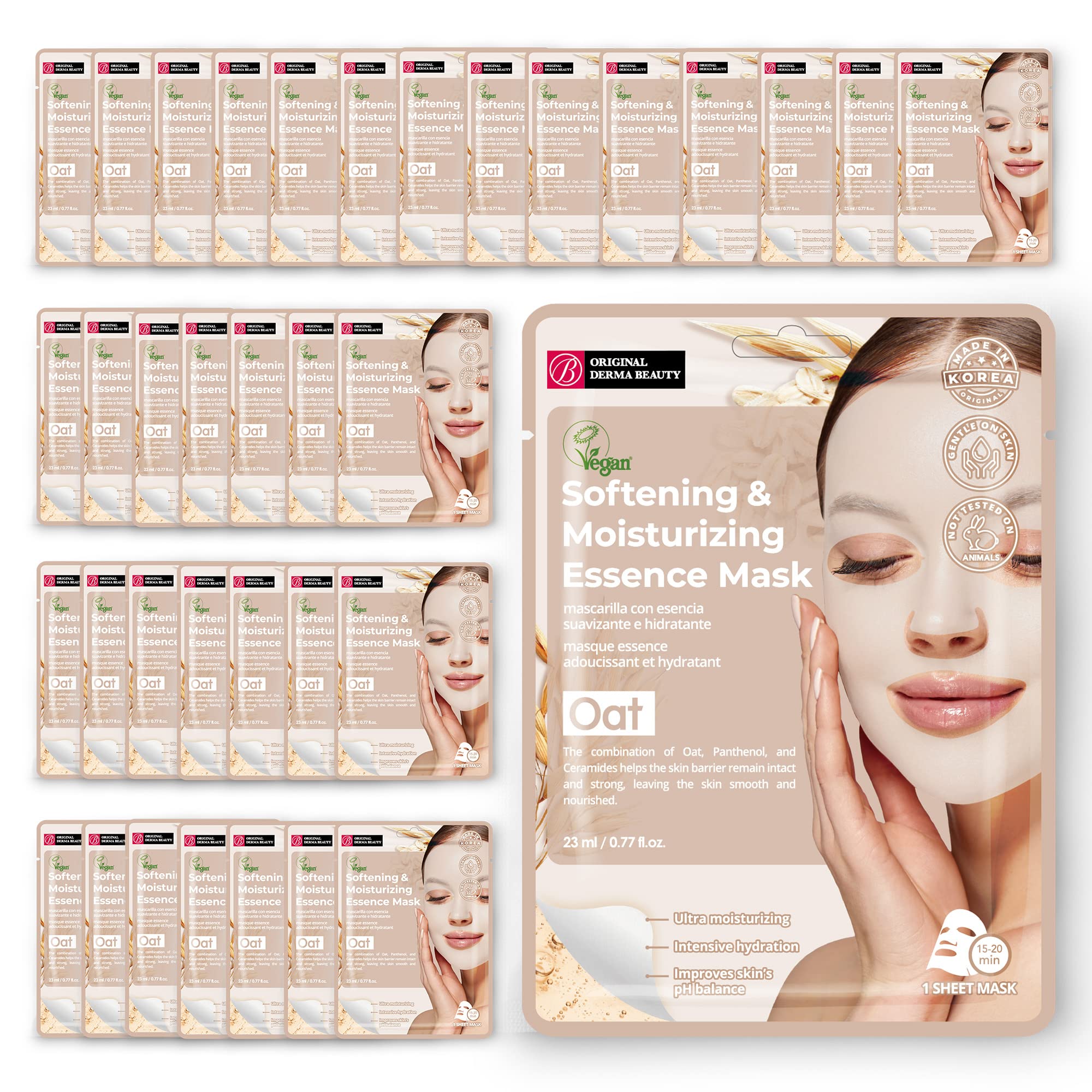 Mascarillas Faciales Innerest Original Derma Beauty Collagen, Paquete De 36 - Venta Internacional.