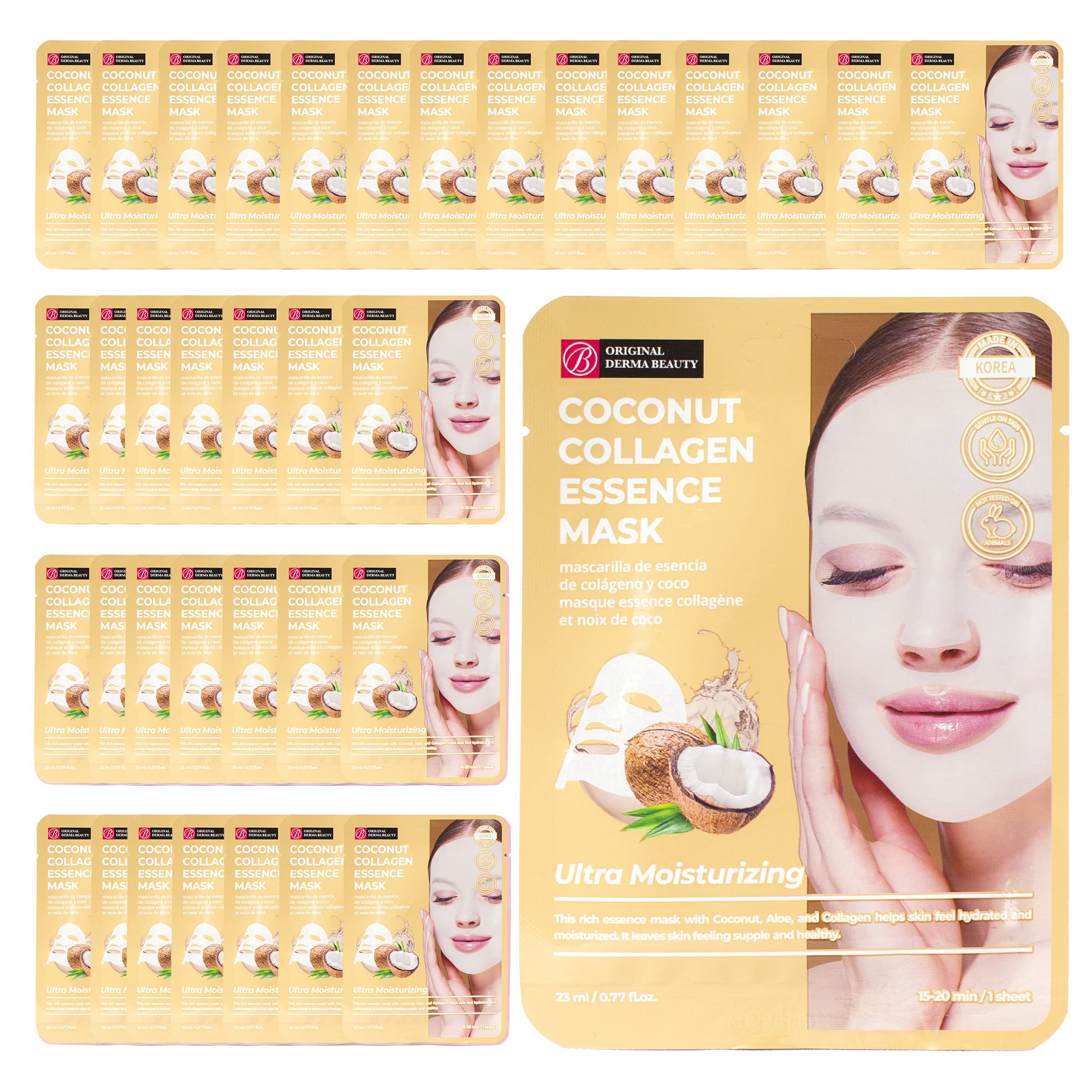 Foto 2 pulgar | Mascarillas Faciales Innerest Original Derma Beauty Collagen, Paquete De 36 - Venta Internacional.