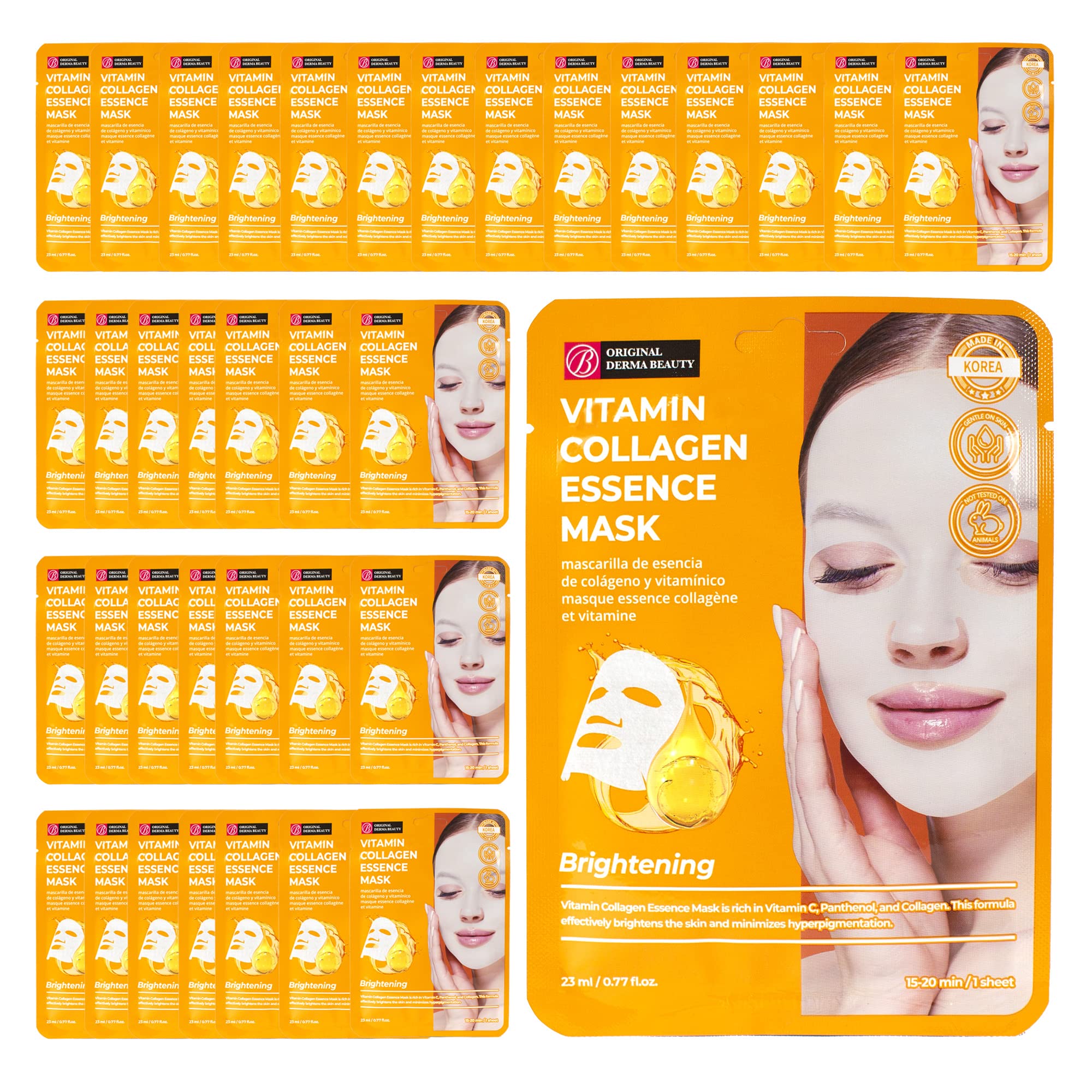 Foto 2 pulgar | Mascarillas Faciales Innerest Original Derma Beauty Collagen, Paquete De 36 - Venta Internacional.